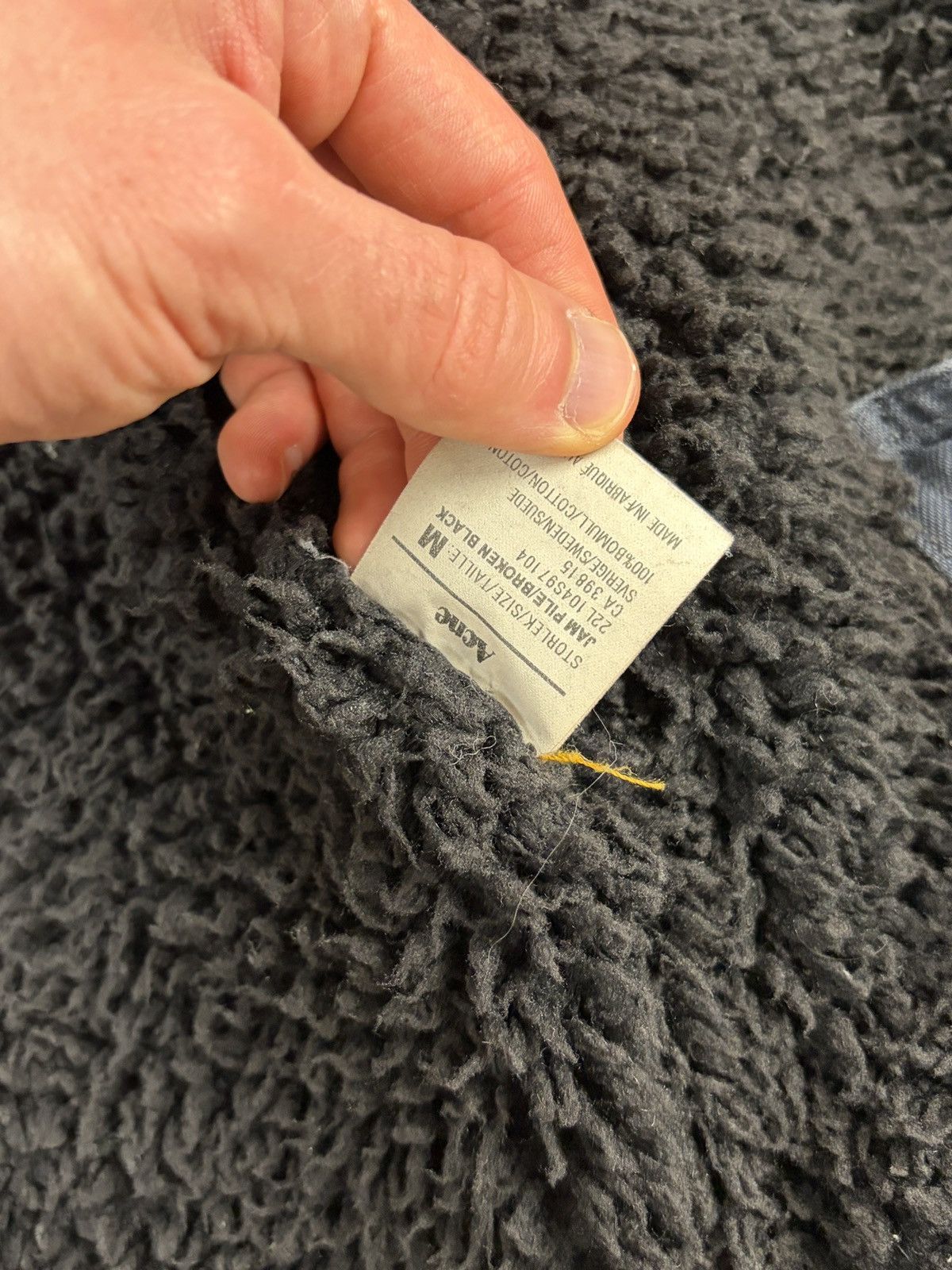 Acne Studios Acne Studios Jam Pile Broken Denim Jacket – Grey / black Size US M / EU 48-50 / 2 - 6 Thumbnail