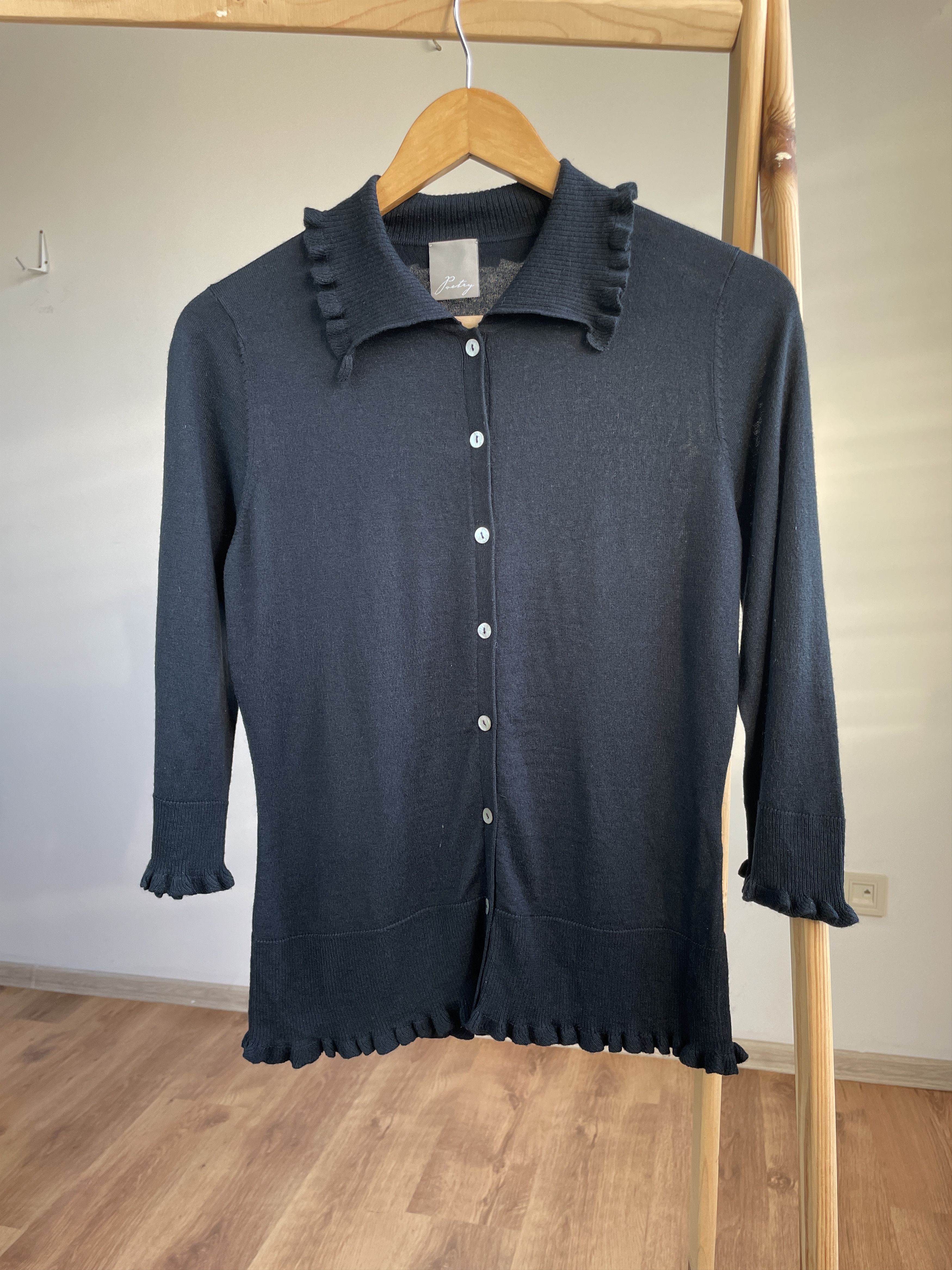 Other Poetry Womens Silk Cashmere Ruffle Knitted Blouse Size M / US 6-8 / IT 42-44 - 1 Thumbnail