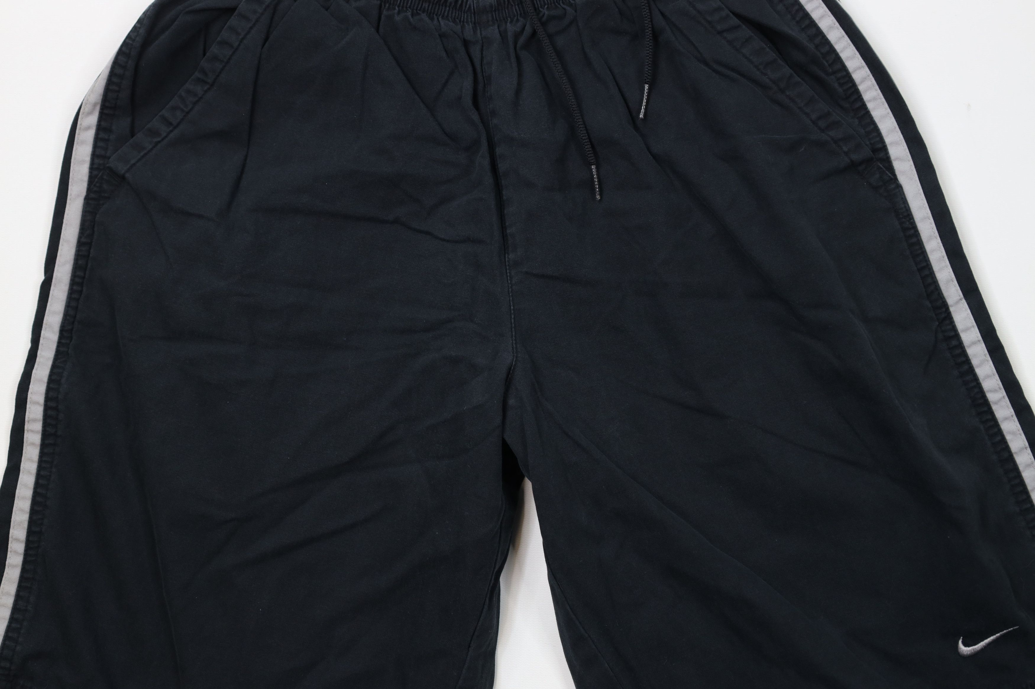 Nike × Vintage Vintage 90s Y2K Nike Scott Mini Swoosh Shorts Black Cotton Size US 32 / EU 48 - 3 Thumbnail