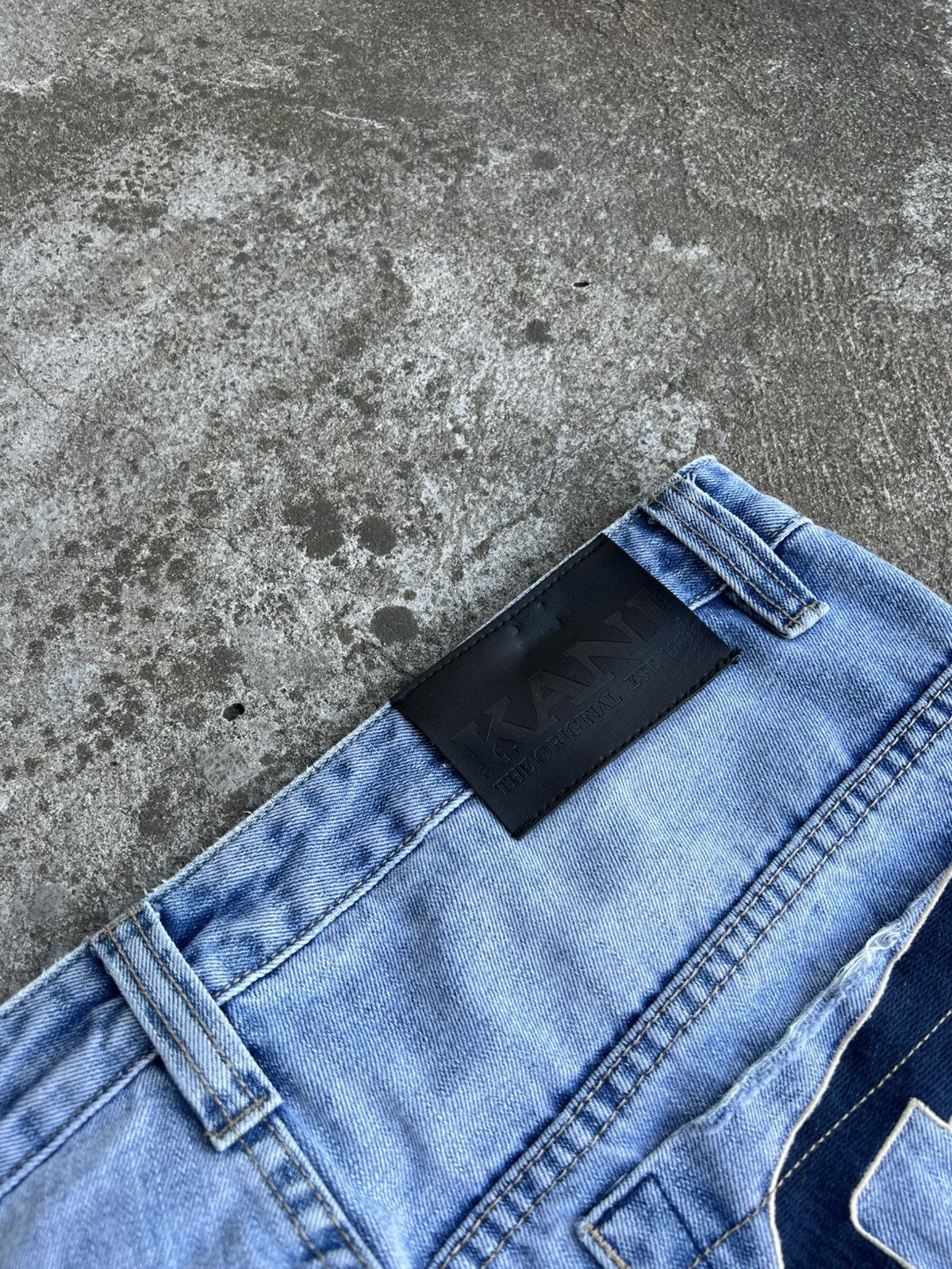 If Six Was Nine × Karl Kani × Southpole Crazy Vintage Karl Kani Big Logo Denim Jeans super Rare USA Size US 34 / EU 50 - 6 Thumbnail
