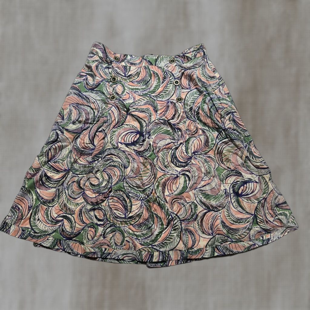 Asics Downeast Floral Skirt Adult Large A-Line Short Multi-Color Ruffle Women’s Size L Size 36" / US 14 / IT 50 - 1 Thumbnail
