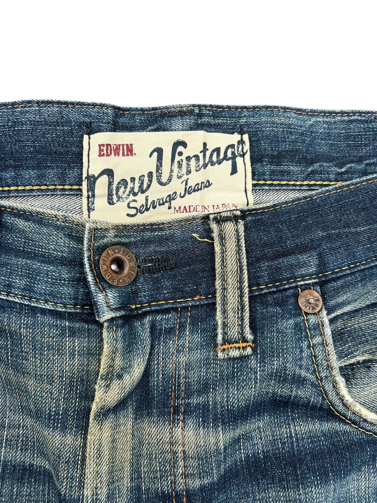 Kapital Vintage Edwin 505V Selvedge Thrashed Denim Jeans Size US 40 / EU 56 - 2 Thumbnail