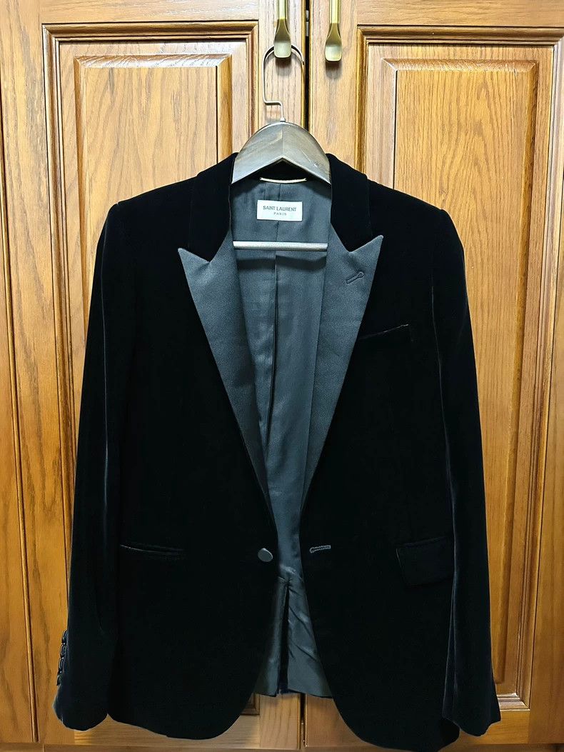 Saint Laurent Paris Saint laurent paris Velvet blazer 2506-Nextarrow Size XS / US 0-2 / IT 36-38 - 1 Thumbnail
