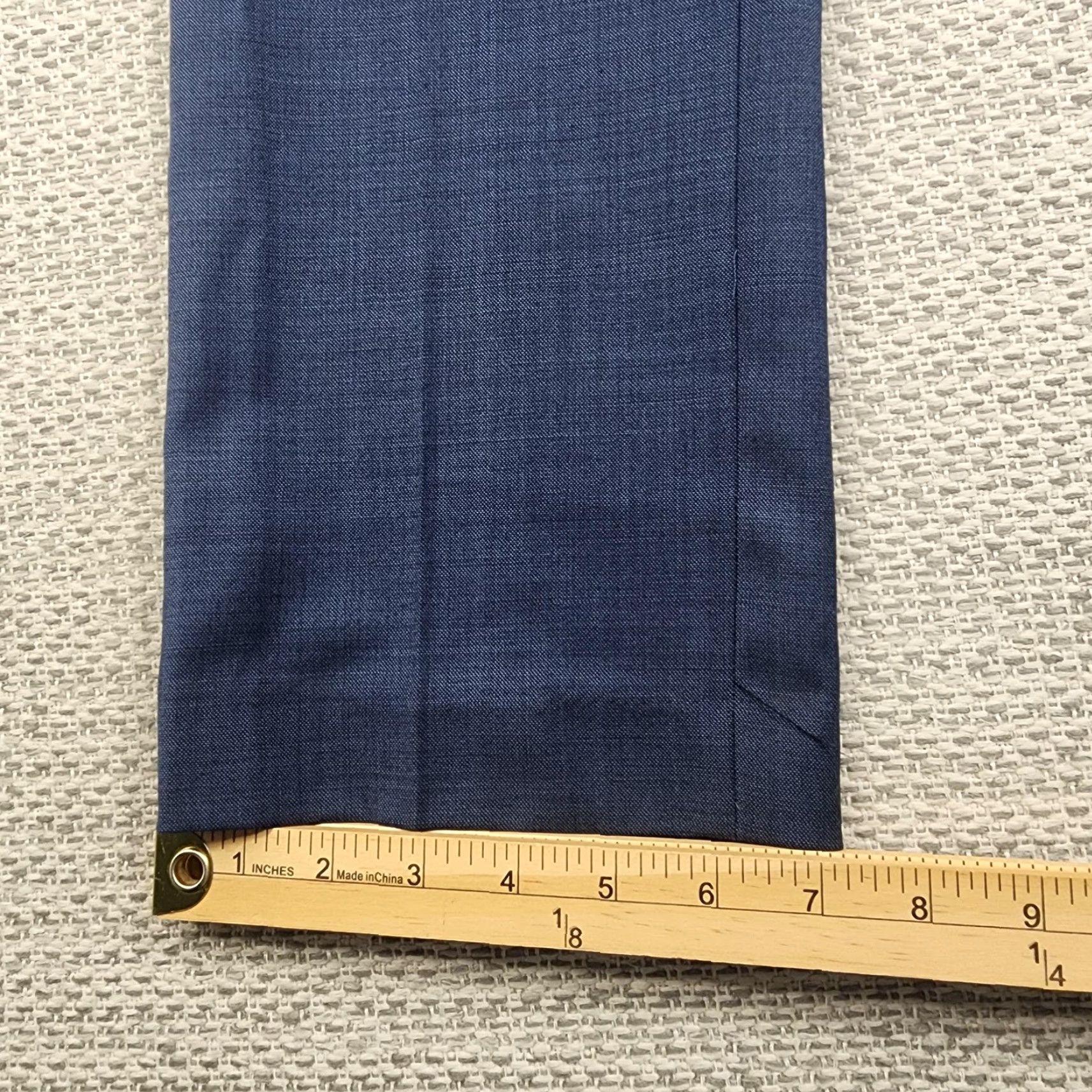 Original Penguin Original Penguin Pants Mens 35x34 Blue Wool Blend Dress Trousers Flat Front Size US 35 - 7 Thumbnail
