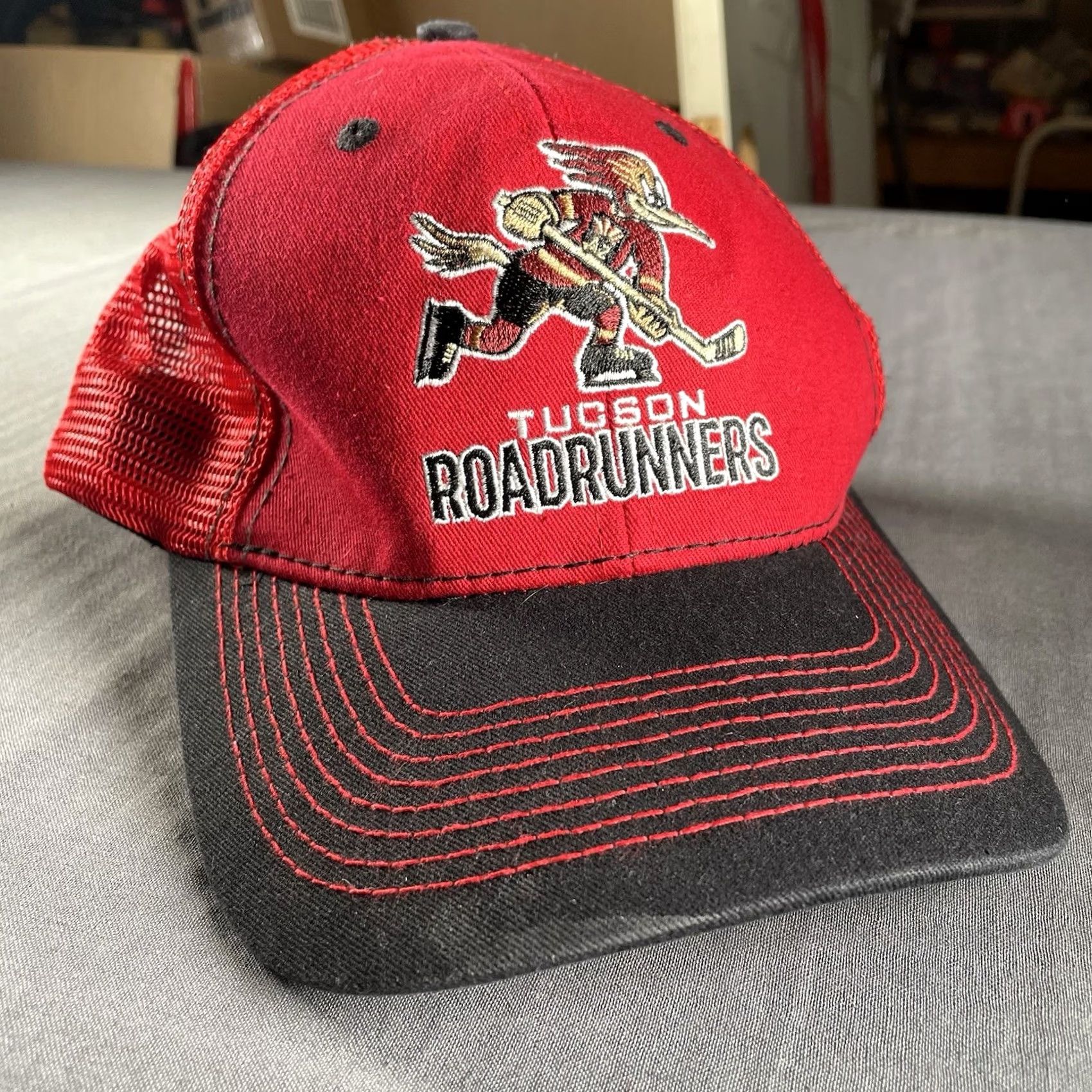 Vintage Tucson Roadrunners Hat Snapback Hat Cap Adjustable Dusty Red Cotton Baseball Cap Men One Size Sports Casual Size ONE SIZE - 2 Thumbnail