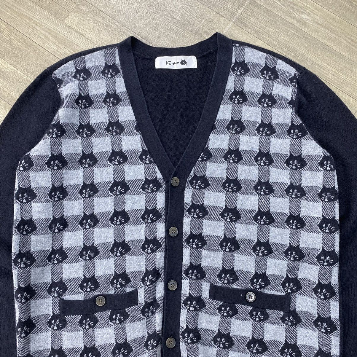 Issey Miyake Vintage Issey Miyake Ne-net Cat Full Print Logo Cardigans Size US M / EU 48-50 / 2 - 2 Thumbnail