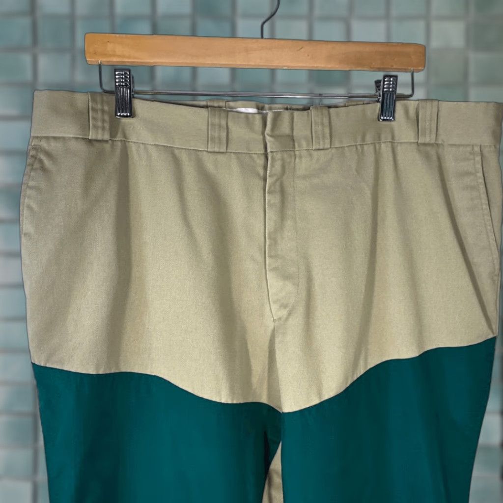 VINTAGE Stafford's 40 Khaki Reinforced Canvas Leg Field Hunt Briar Brush Pants Mens Pants Regular 40 Tan Gray Chino 32in—Mens