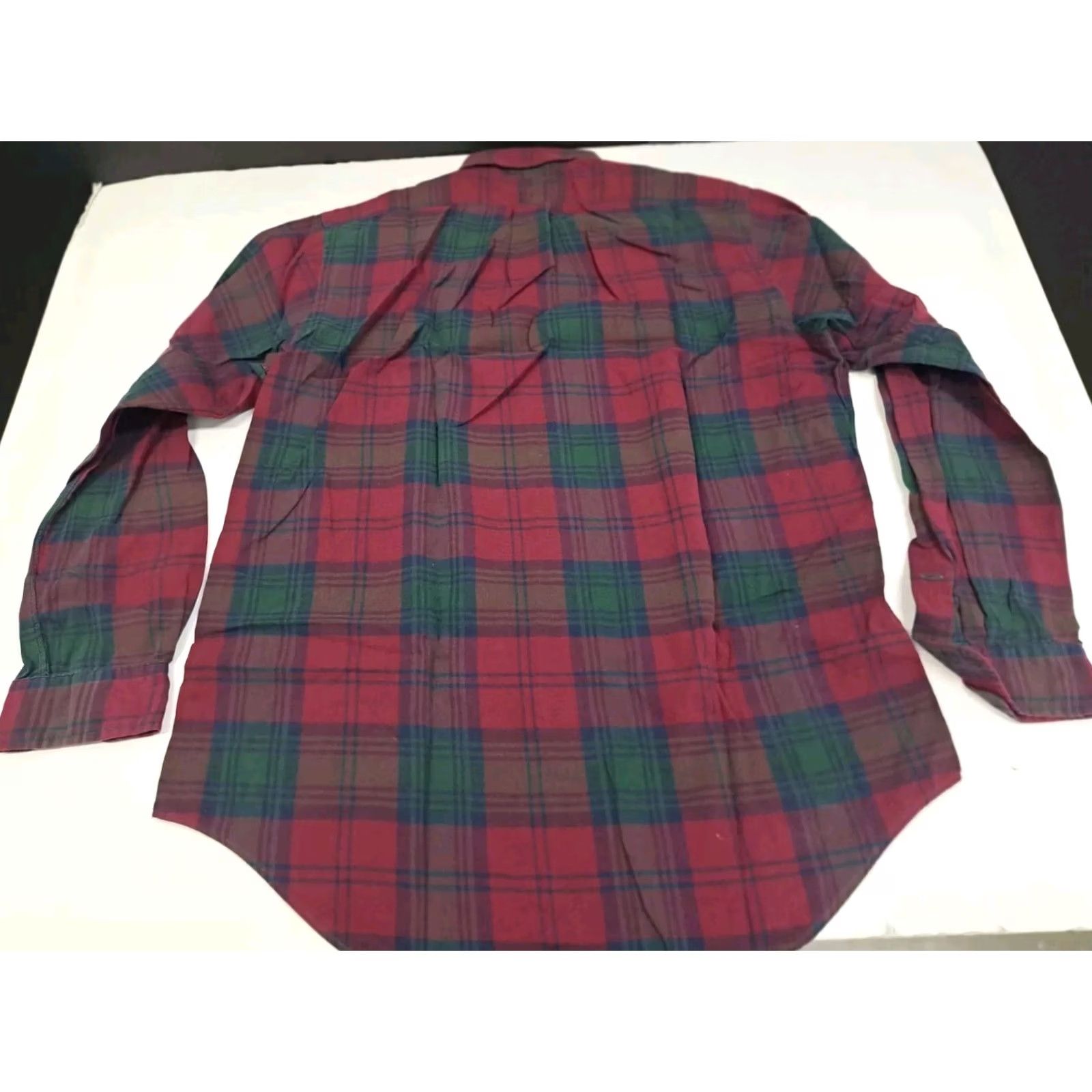 Ralph Lauren Ralph Lauren Mens Long Sleeve Maroon Plaid Flannel Shirt Size M #6284 Size US M / EU 48-50 / 2 - 3 Thumbnail