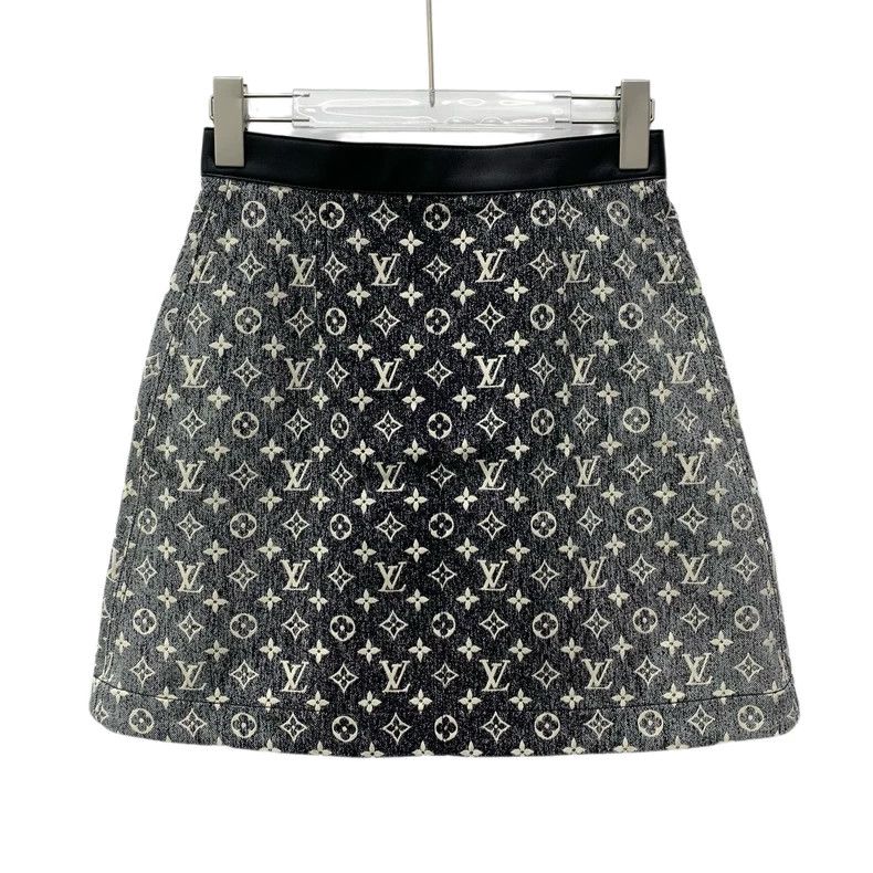 Louis Vuitton Louis Vuitton 23 Dark Grey Cotton Casual Skirt with Full P Size 35" - 2 Thumbnail