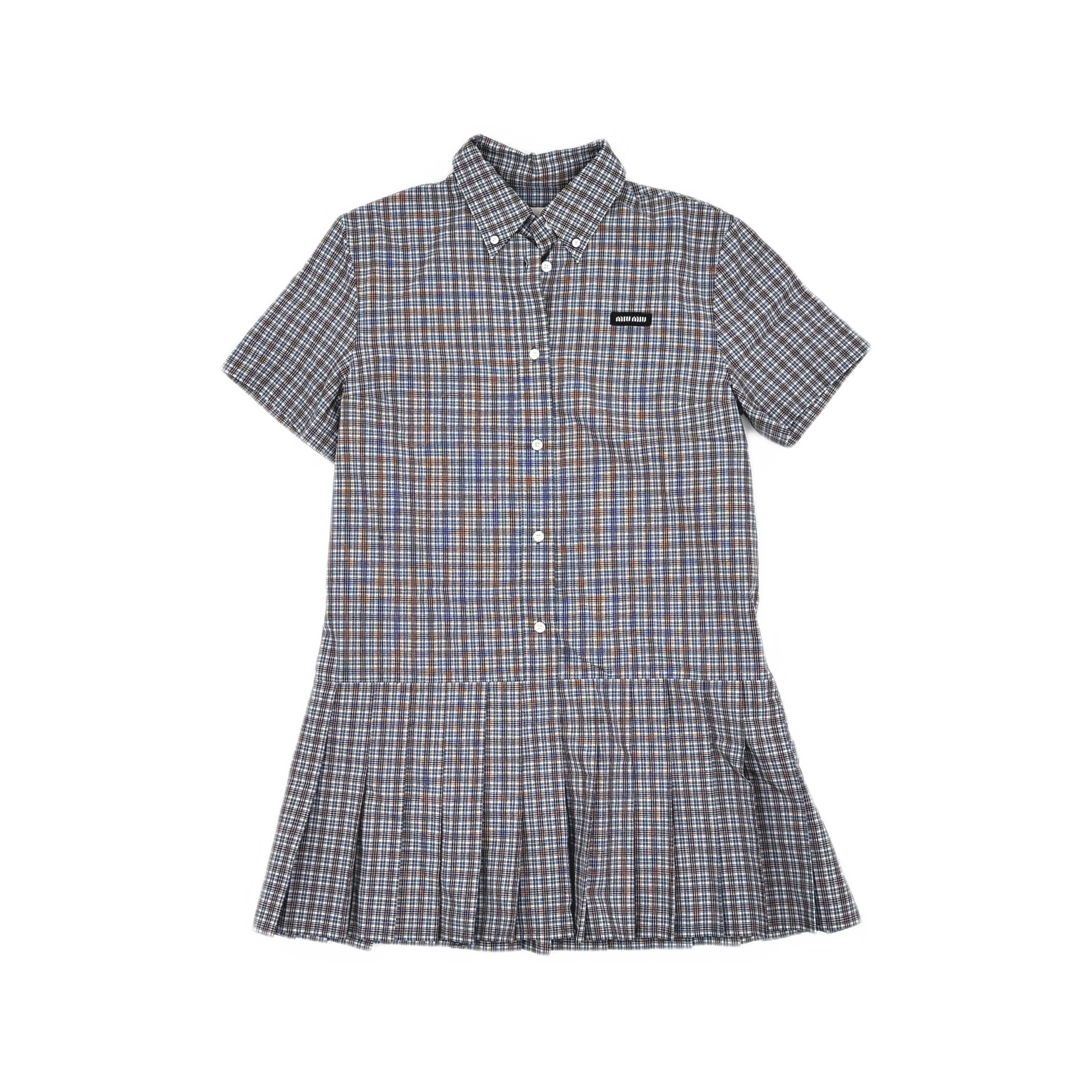 Miu Miu Miu Miu Plaid Mini Dress Size 38 Size XS / US 0-2 / IT 36-38 - 1 Thumbnail