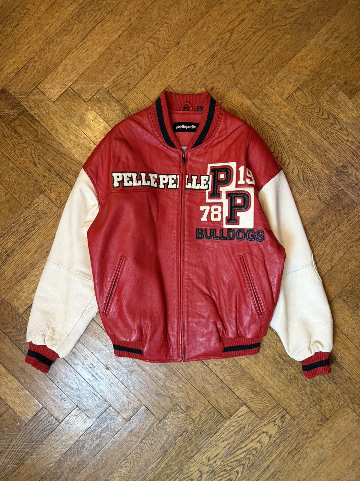Pelle Pelle Vintage Pelle Pelle 1978 Bulldog leather varsity jacket Size US XL / EU 56 / 4 - 7 Thumbnail