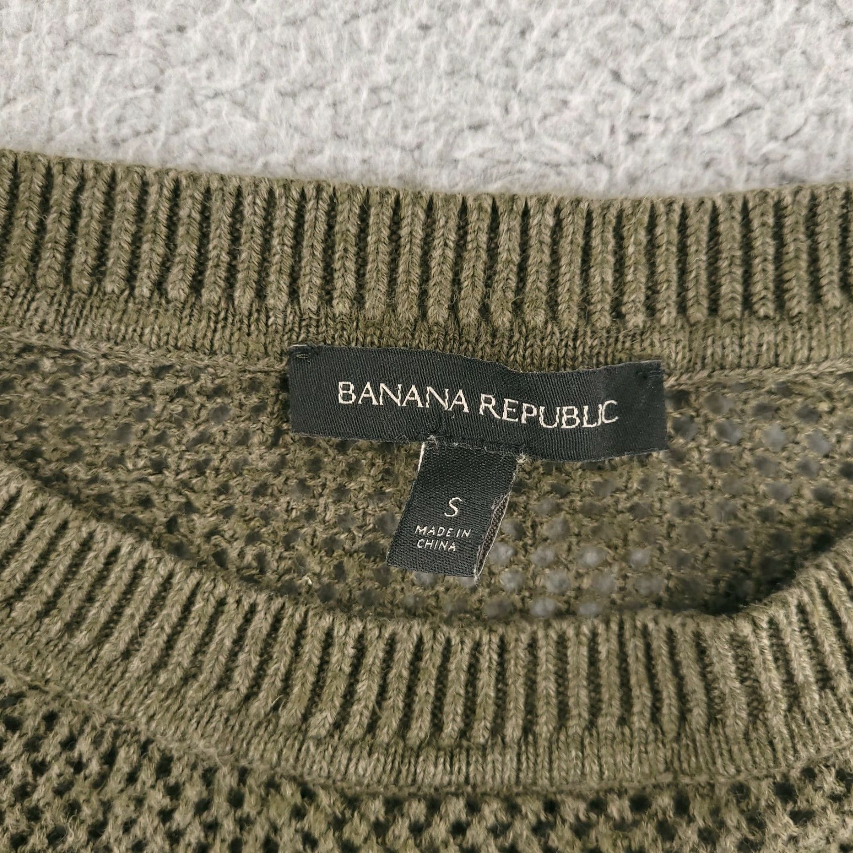 Banana Republic Banana Republic Tunic Sweater Womens Small Green Knit Long Sleeve Sheer Solid Round Neck Vintage No Size S / US 4 / IT 40 - 2 Thumbnail