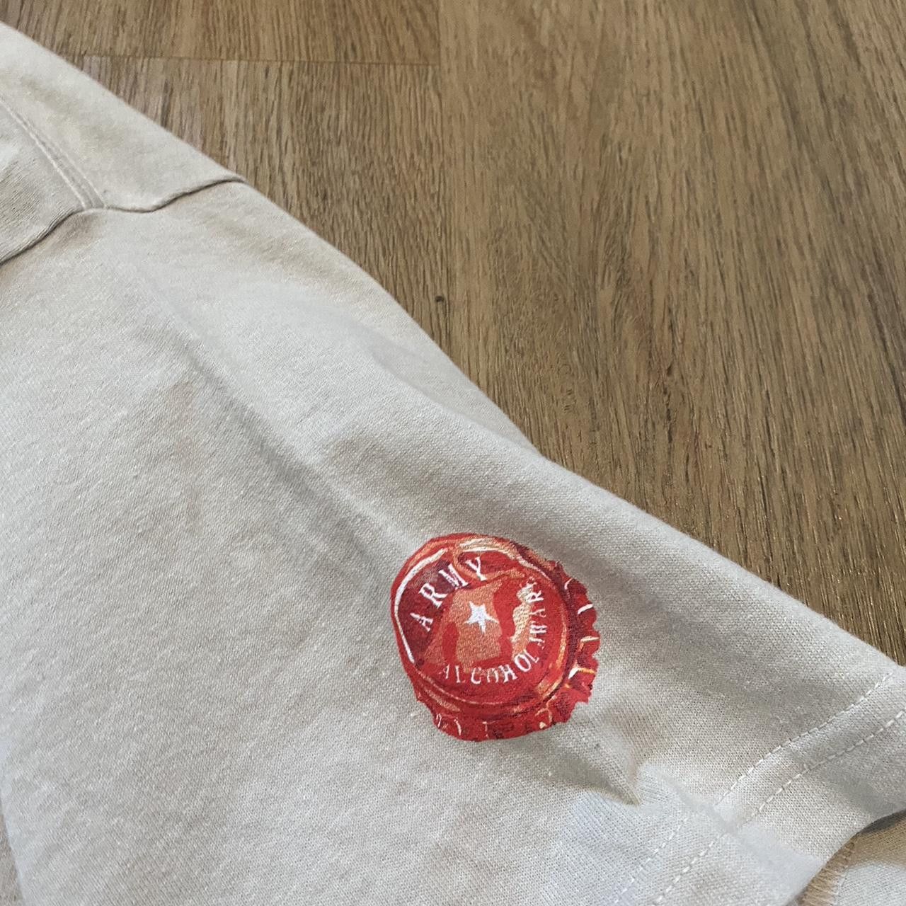 Gildan Cream cotton England Army T-shirt with red Size US XL / EU 56 / 4 - 5 Thumbnail