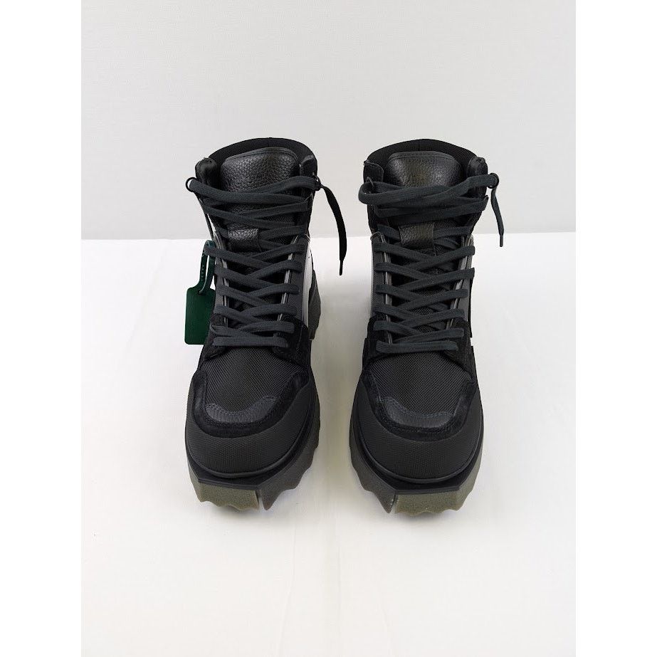 Off-White o1rshd1 Hiking Sponge Sneaker Boots in Black / Khaki Size US 9 / EU 42 - 17 Thumbnail