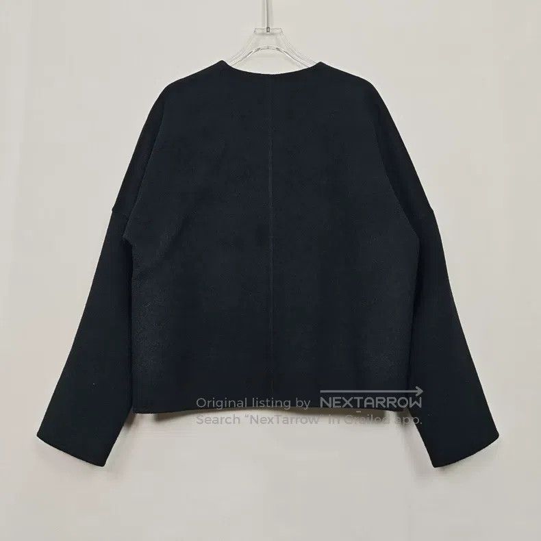 Hermes Hermes Cashmere Solid Color Crew Neck Short Black Jacket f Size XS / US 0-2 / IT 36-38 - 2 Thumbnail