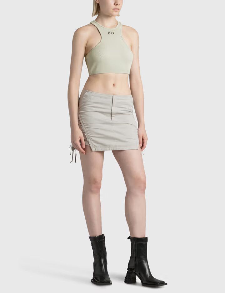 Off-White o1mle0425 Basic Lux Rib Rowing Top in Light Grey Size XS / US 0-2 / IT 36-38 - 4 Thumbnail