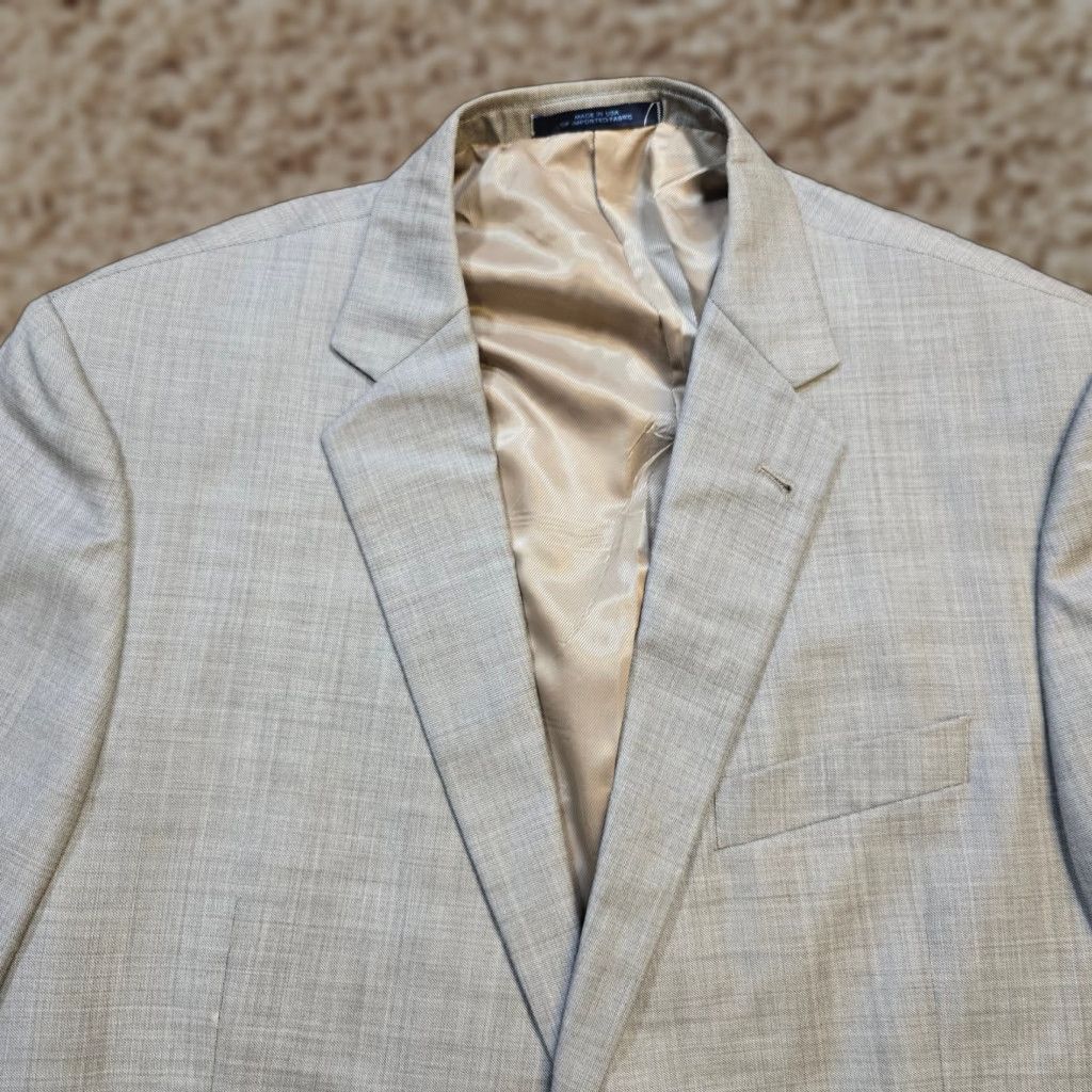 Joseph Abboud VINTAGE Joseph Abboud Blazer Men 46 Long Gray Wool 2 Button Career Sport Coat Jacket Size 46R - 1 Thumbnail