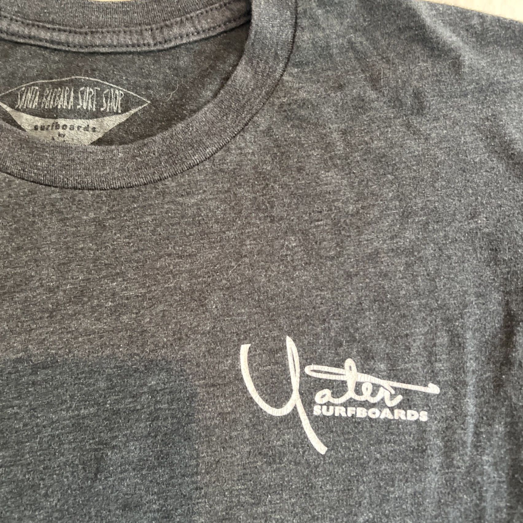 Vintage VINTAGE Santa Barbara Surf Shop Yater Surfboards Shirt Medium Gray Surfer Shaper Mens T-Shirt Short Sleeve Crew Neck Logo Graphic Print Size US M / EU 48-50 / 2 - 2 Thumbnail