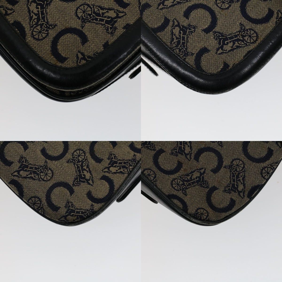Celine CELINE C Macadam Canvas Shoulder Bag Navy Size ONE SIZE - 10 Thumbnail