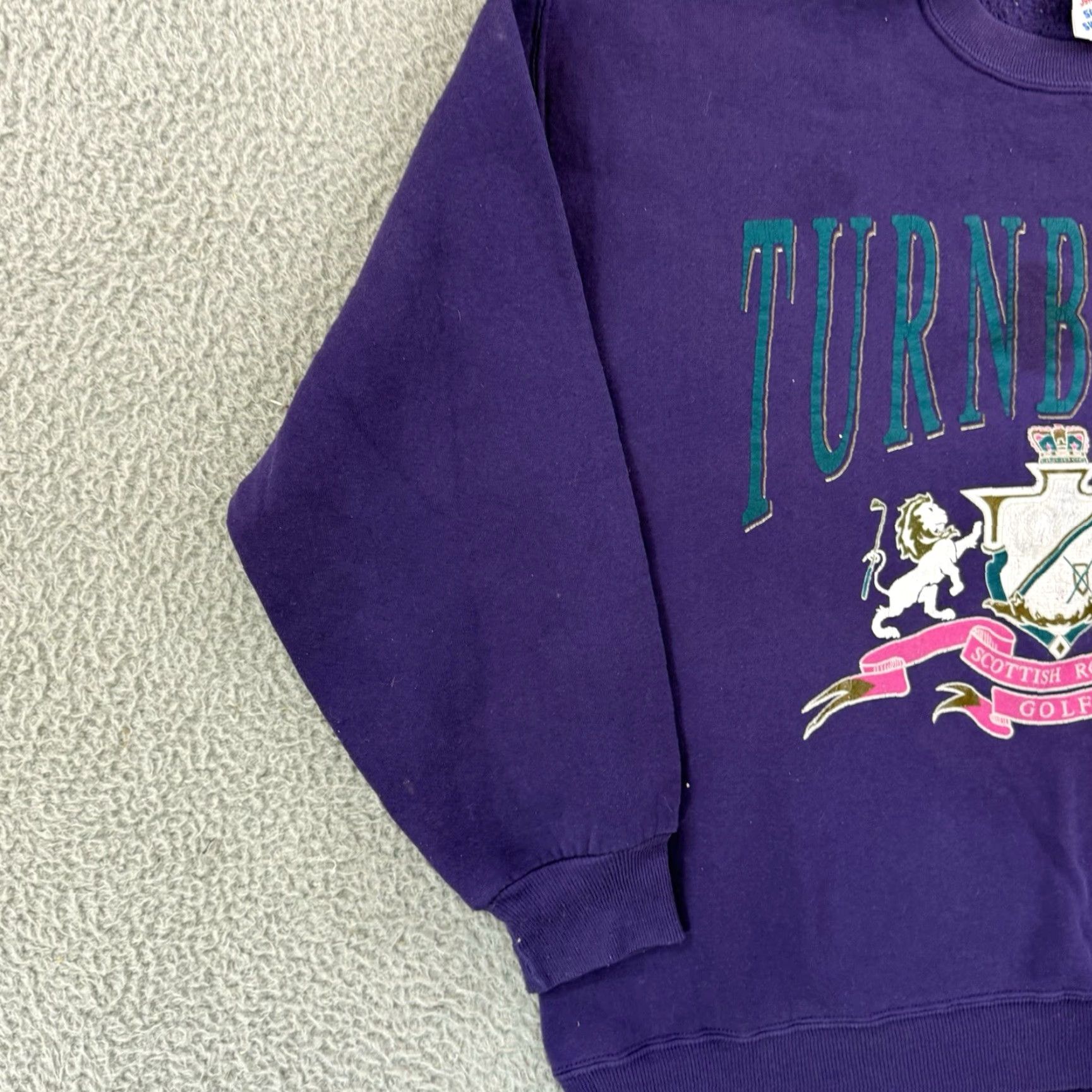 Jerzees VINTAGE Jerzees Sweatshirt Shirt Men L Purple 90s Golf Sport Pullover Angel Graphic Print Embroidered Crew Neck Knit? Size US L / EU 52-54 / 3 - 4 Thumbnail