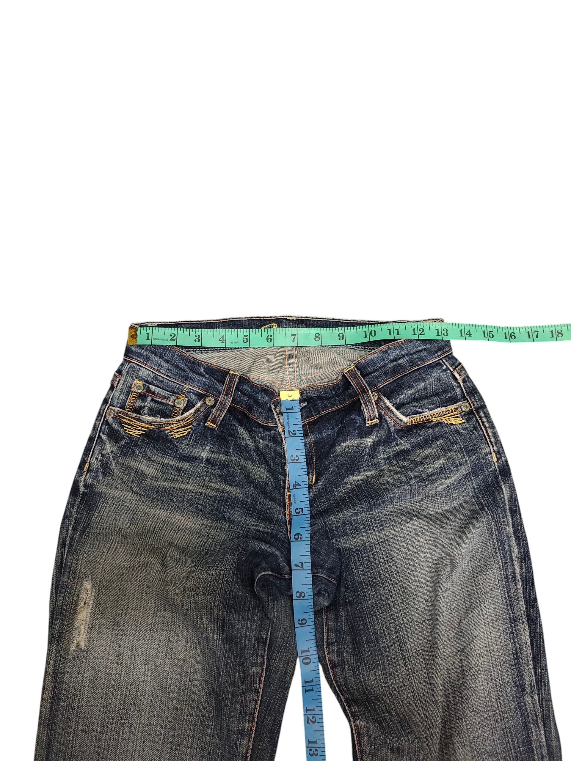 Hysteric Glamour Flare Jeans Blue Cult Clawmark Distress Bootcut Low Rise Y2k Size 26" / US 2 / IT 38 - 13 Thumbnail
