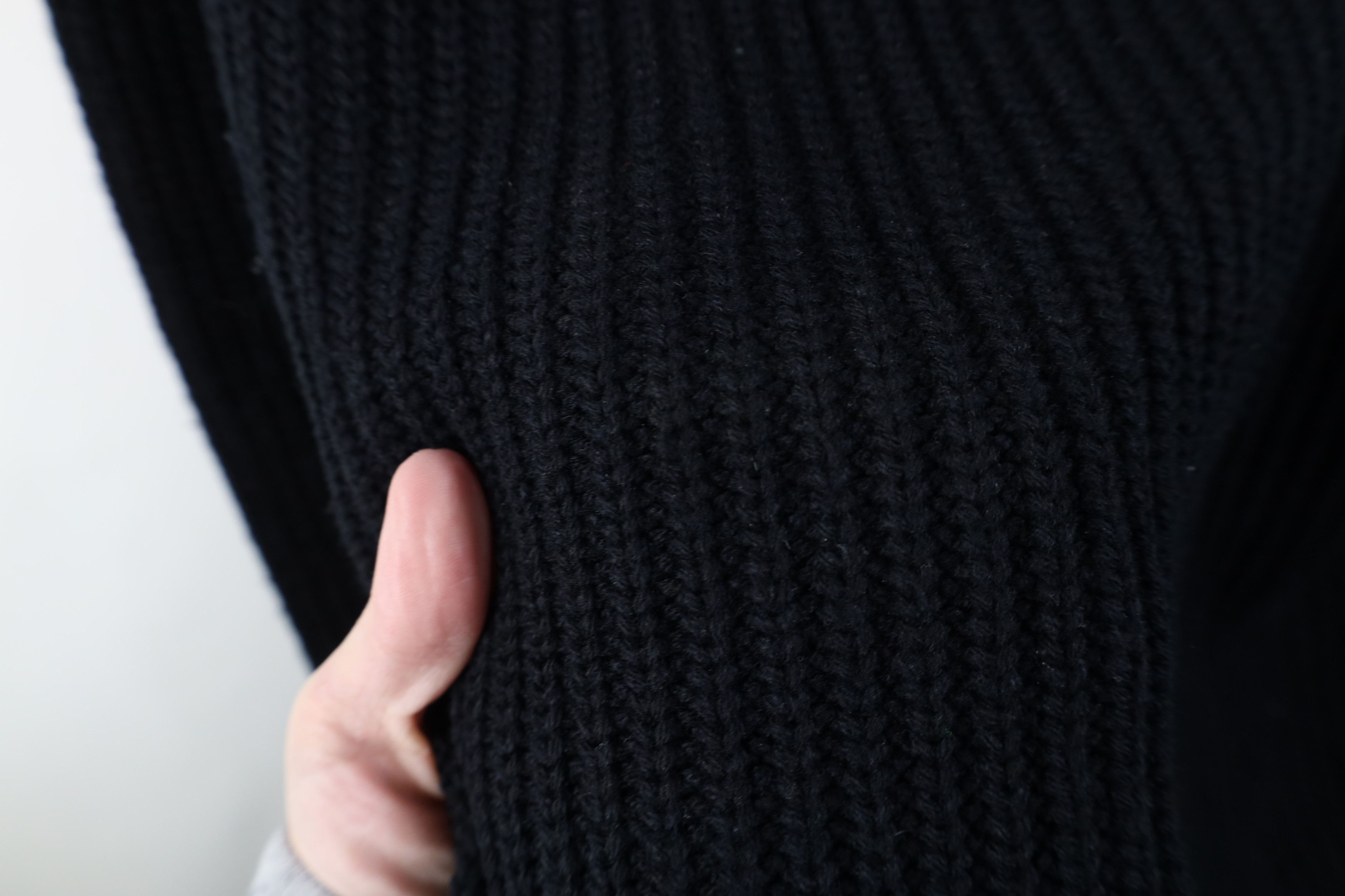 Vintage Vintage 90s Streetwear Chunky Ribbed Knit Sweater Black Size US XL / EU 56 / 4 - 5 Thumbnail