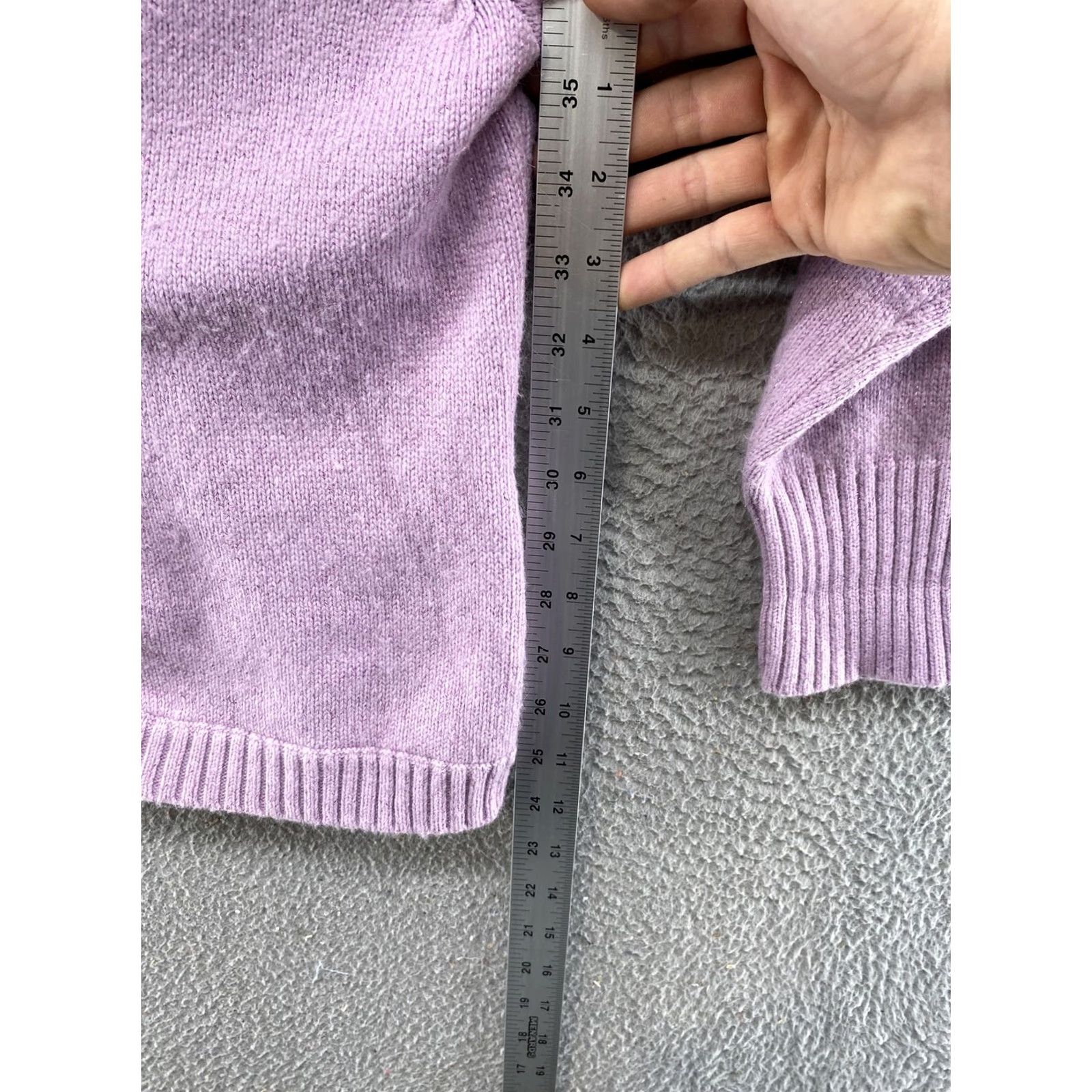 Worthington Worthington Purple Sparkle Cardigan Sweater in Women’s XL, Collared, Long Sleeve, Purple, Metal Theme, Silver Accent, Polyester, Cardigan, Women, XL Size XL / US 12-14 / IT 48-50 - 5 Thumbnail
