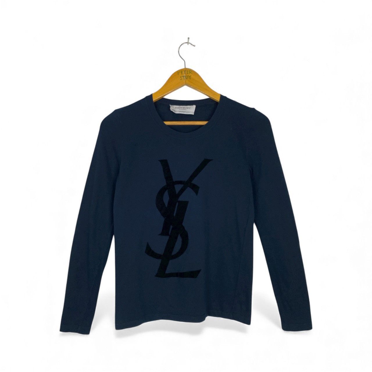 Yves Saint Laurent YSL Big Logo Womens Shirt Size XS / US 0-2 / IT 36-38 - 1 Thumbnail