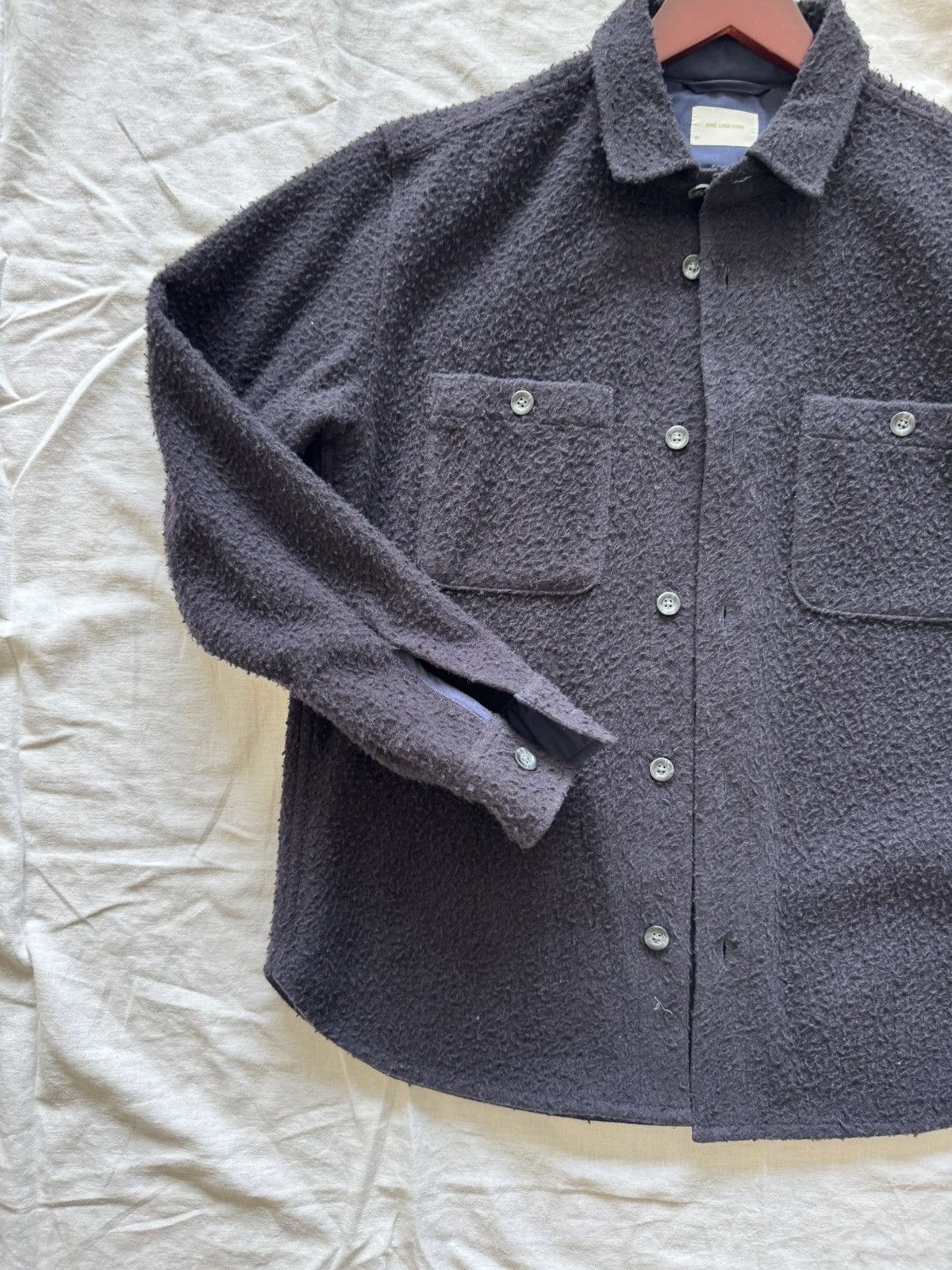 Aime Leon Dore ALD Casentino Shirt Medium Navy Wool Size US M / EU 48-50 / 2 - 6 Thumbnail