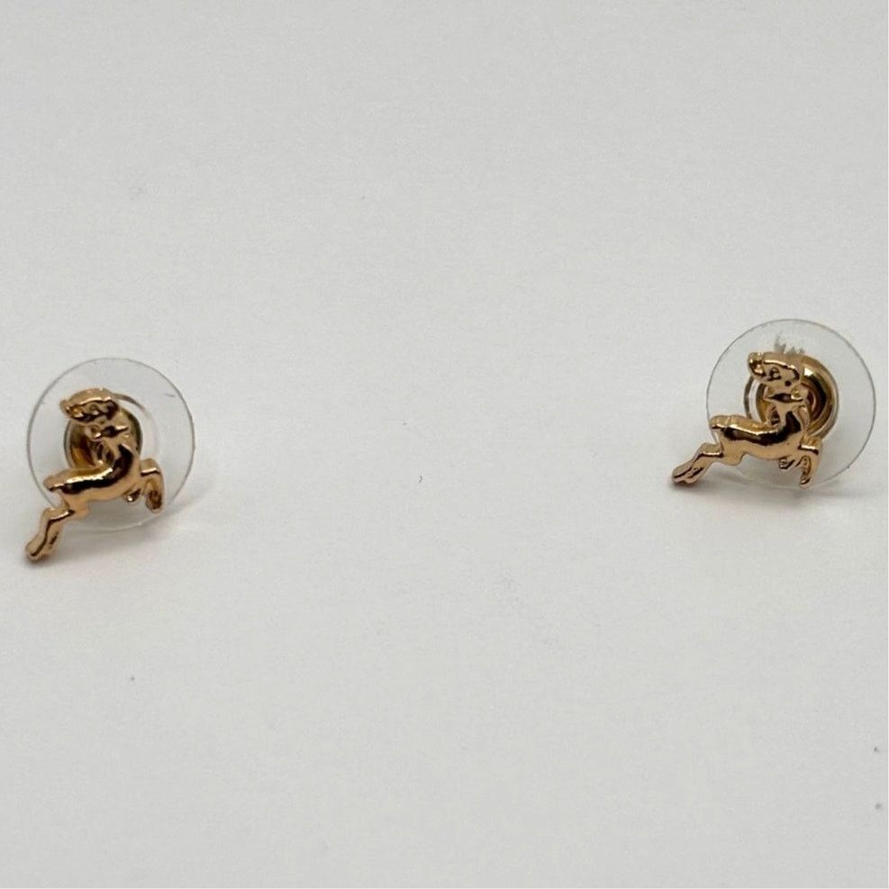 Other Gold Reindeer Earrings Size ONE SIZE - 3 Thumbnail