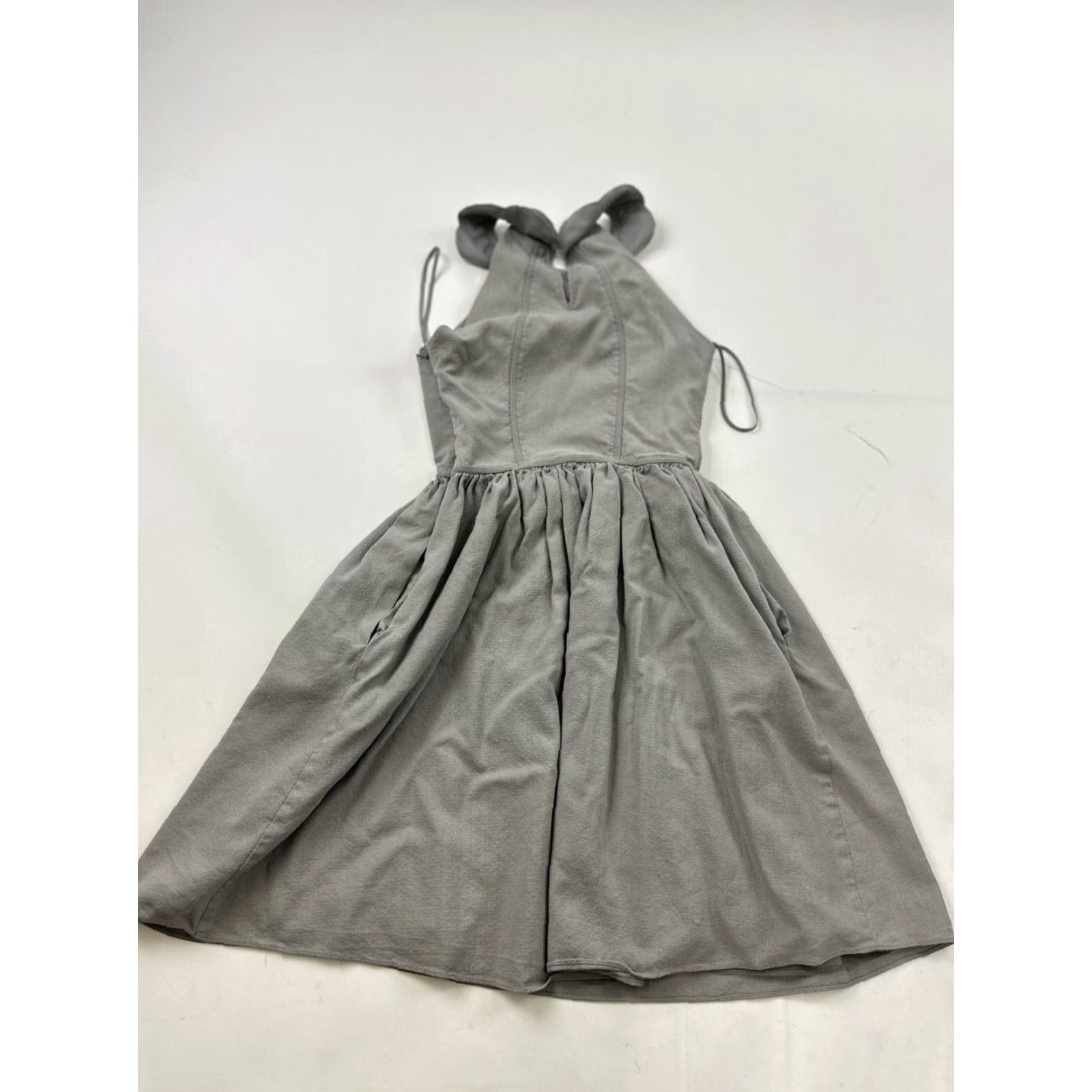 Vintage VINTAGE Anthropologie BHLDN "There Is Only You & Me" Dress 6 Gray Silk Bridesmaid Size US S / EU 44-46 / 1 - 2 Thumbnail