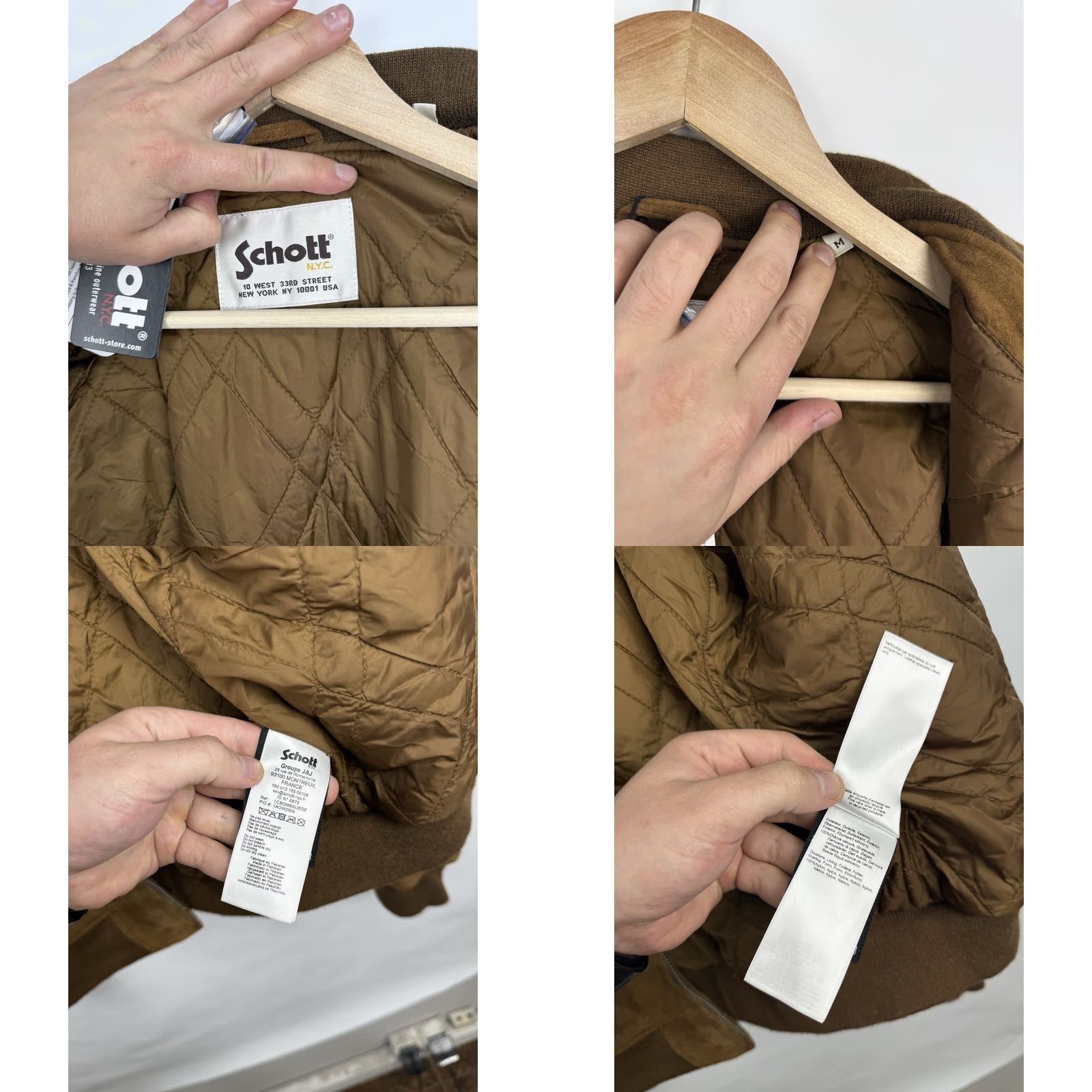 Schott VINTAGE Schott NYC Suede Leather Bomber Jacket Rust Retro Brown M Mens Size US M / EU 48-50 / 2 - 10 Thumbnail