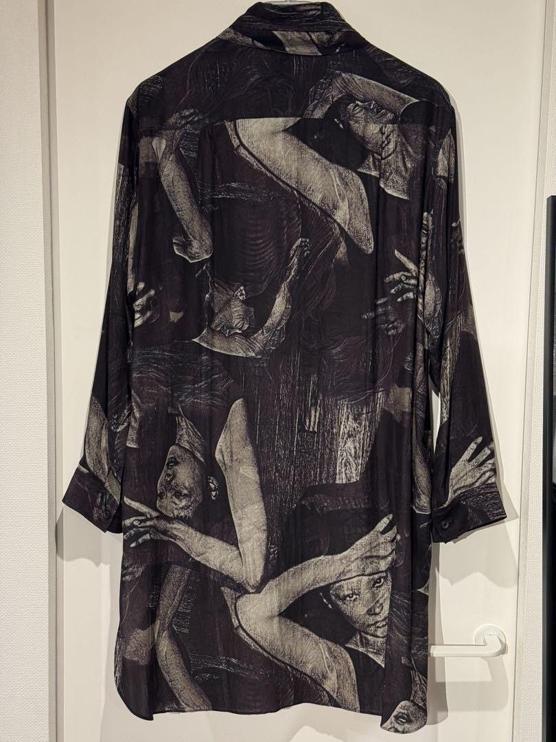 Yohji Yamamoto Yohji Yamamoto Pour Home AW22 BEKSINSKI Scarf Silk Shirt Size US XL / EU 56 / 4 - 6 Thumbnail