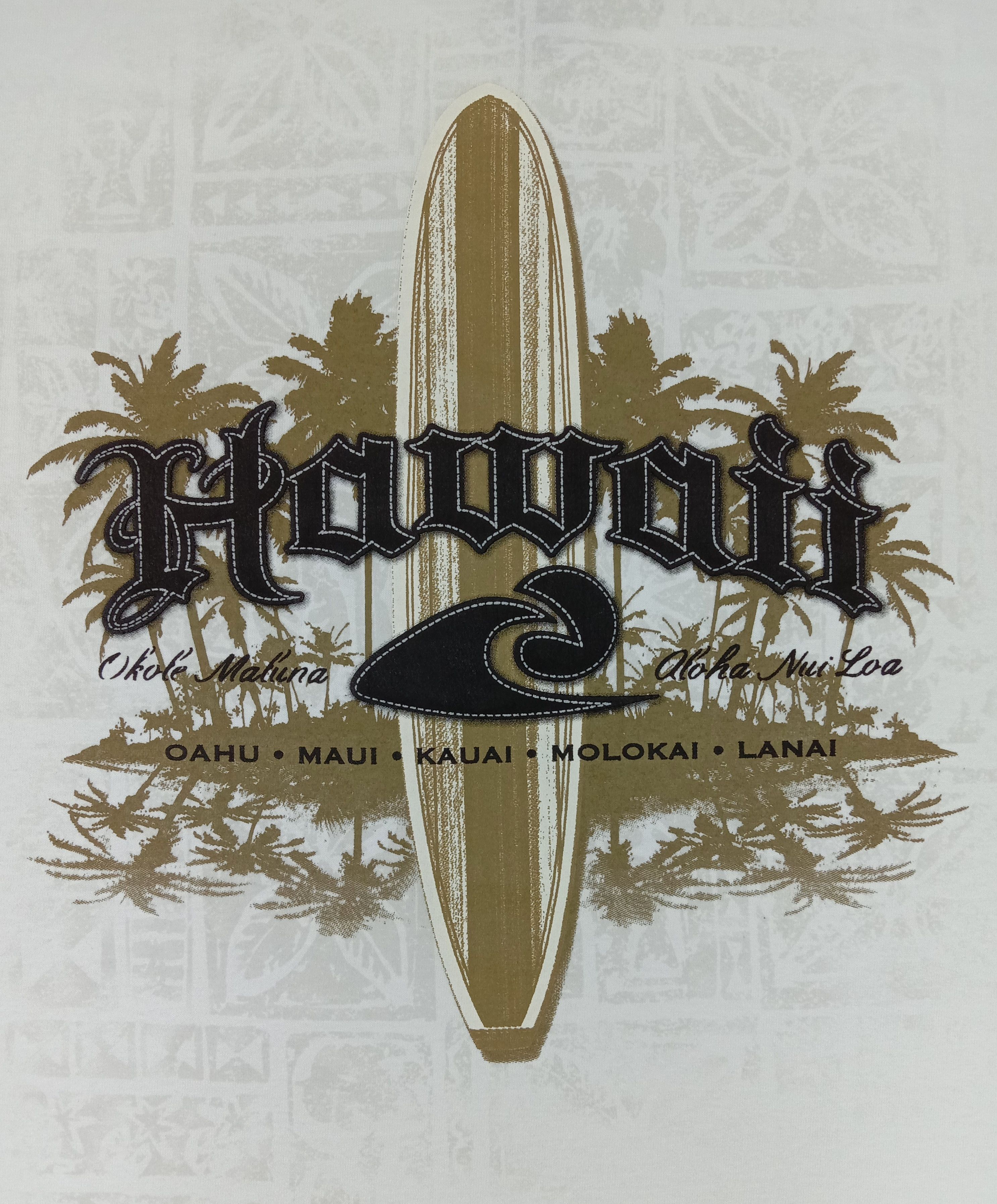 Vintage Vintage Hawaii Spell Out Surfing Board Logo T Shirt Size US XL / EU 56 / 4 - 2 Thumbnail