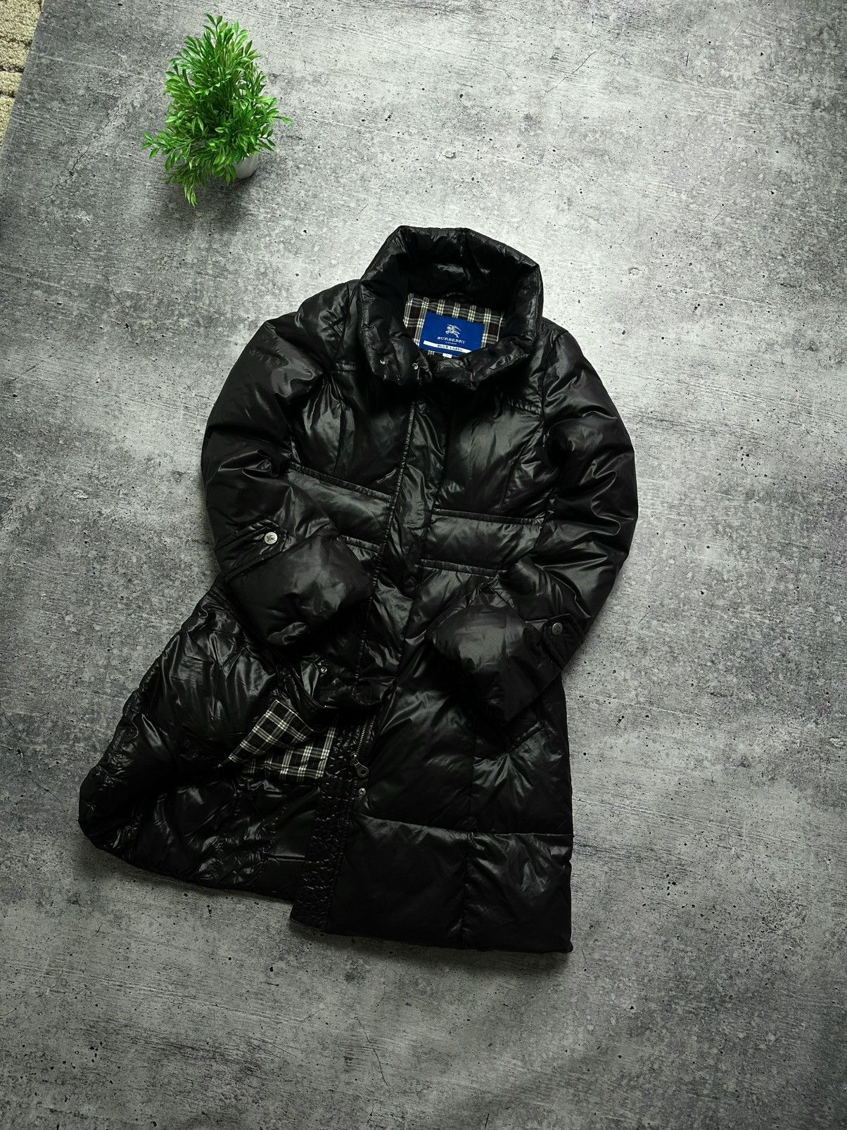 BURBERRY BLUE LABEL 中綿ミリタリージャケット Vintage 90s Burberry Blue Label Down Puffer Japan Jacket