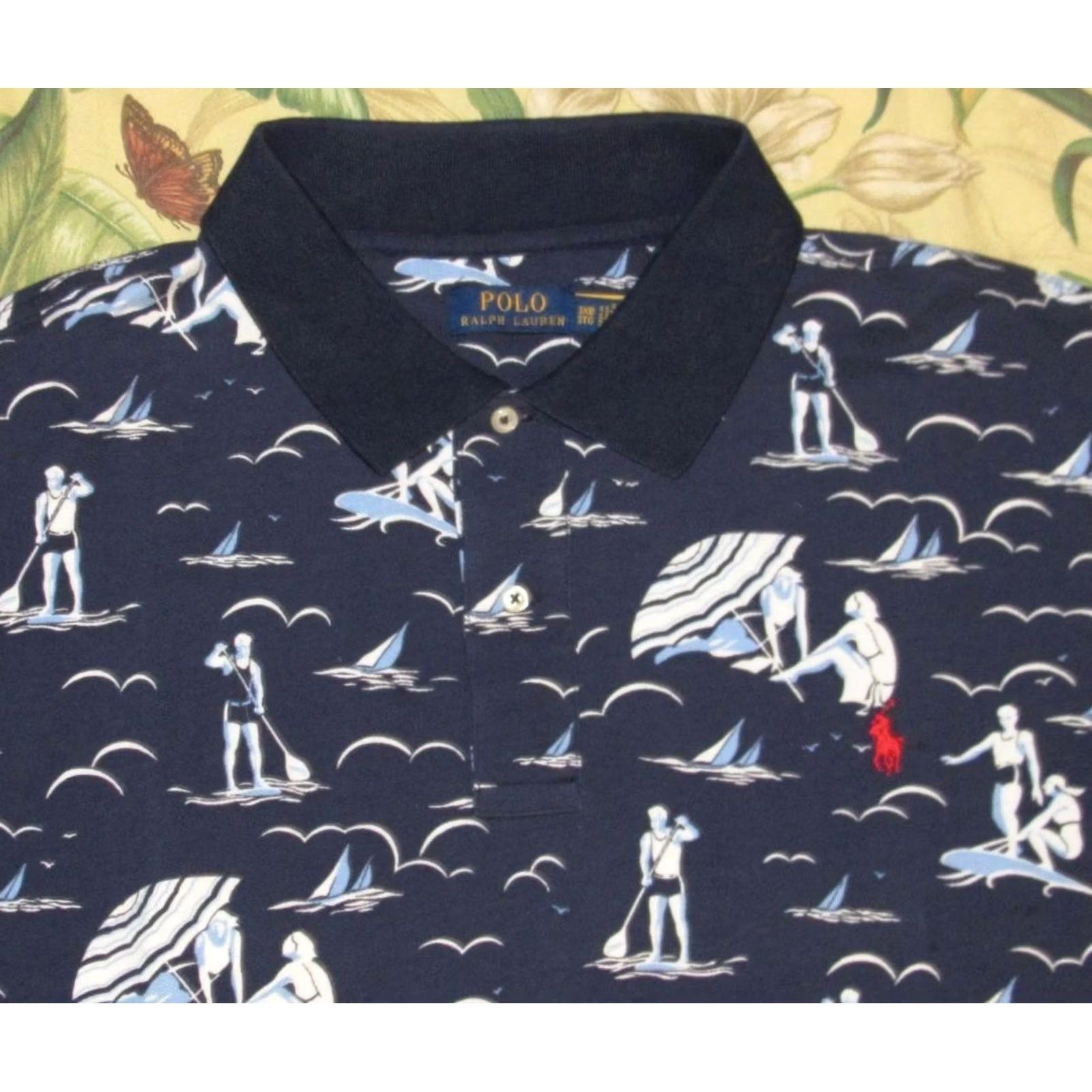 Ralph Lauren Polo RALPH LAUREN Paddle Board Surf Short Sleeve Shirt 3XB Men Blue Polo Ralph Lauren Shirt 3XB Mens Size US XXL / EU 58 / 5 - 2 Thumbnail