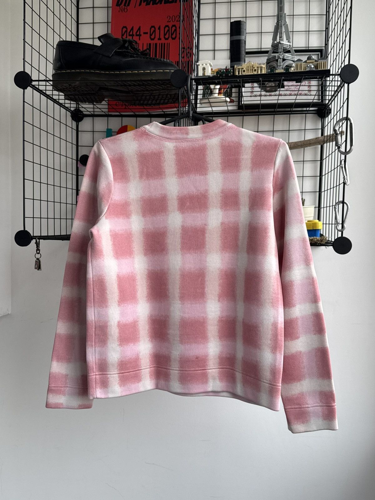 Marc by Marc Jacobs Marc by Marc Jacobs Blurred Gingham Sweatshirt In Piggy Pink Size S / US 4 / IT 40 - 4 Thumbnail