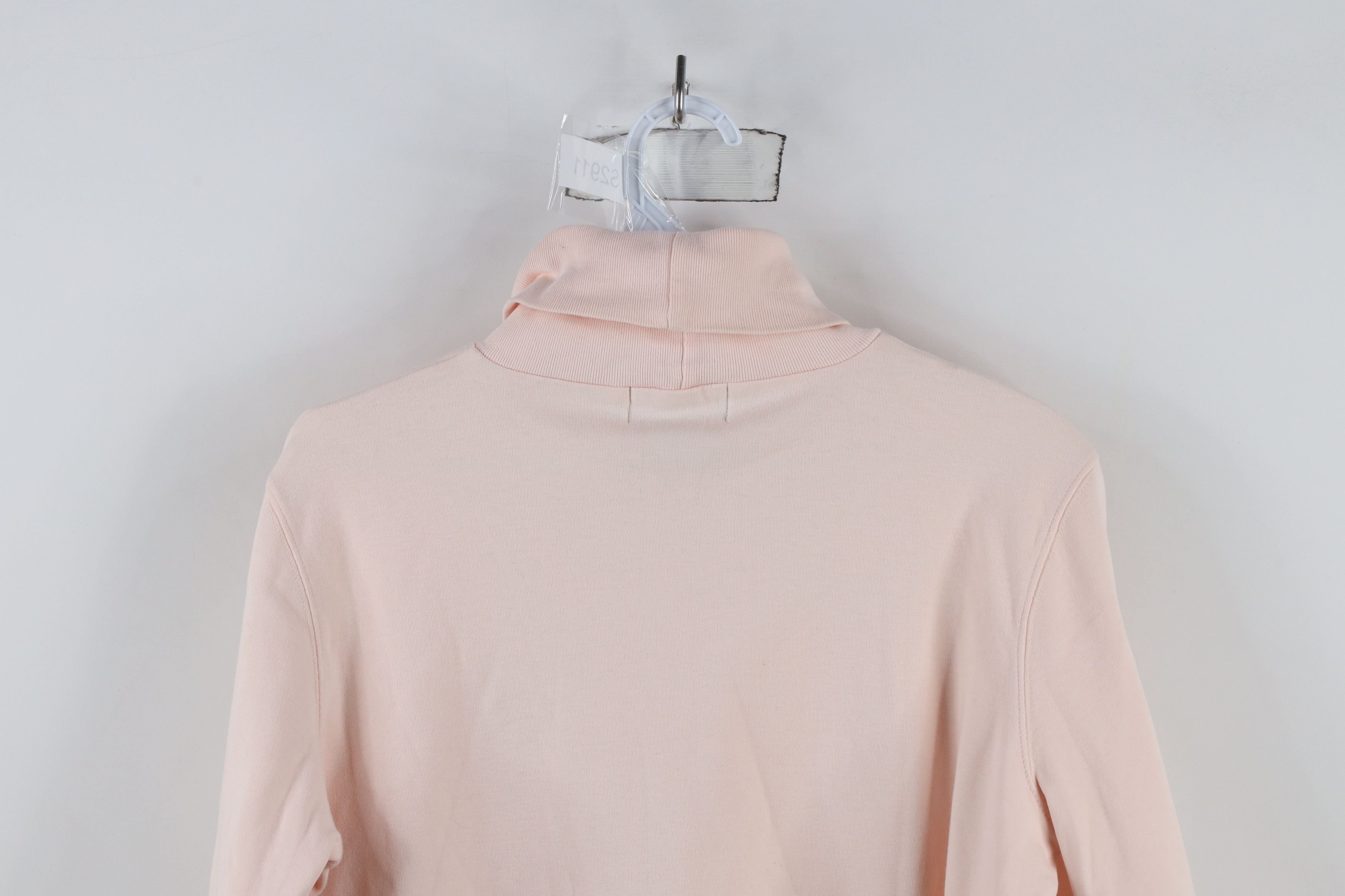 Ralph Lauren × Vintage Vintage 90s Ralph Lauren Ribbed Knit Turtleneck T-Shirt Pink Size M / US 6-8 / IT 42-44 - 10 Thumbnail
