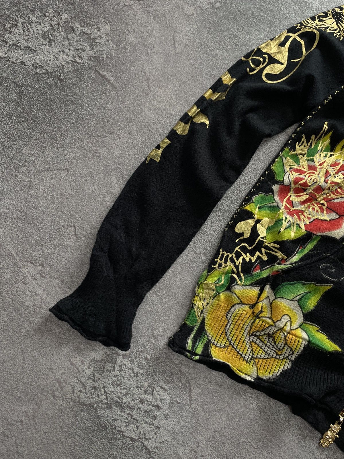 Ed Hardy VTG Ed Hardy Black Roses And Tiger Tattoo Logo Zip Hoodie Size M / US 6-8 / IT 42-44 - 8 Thumbnail