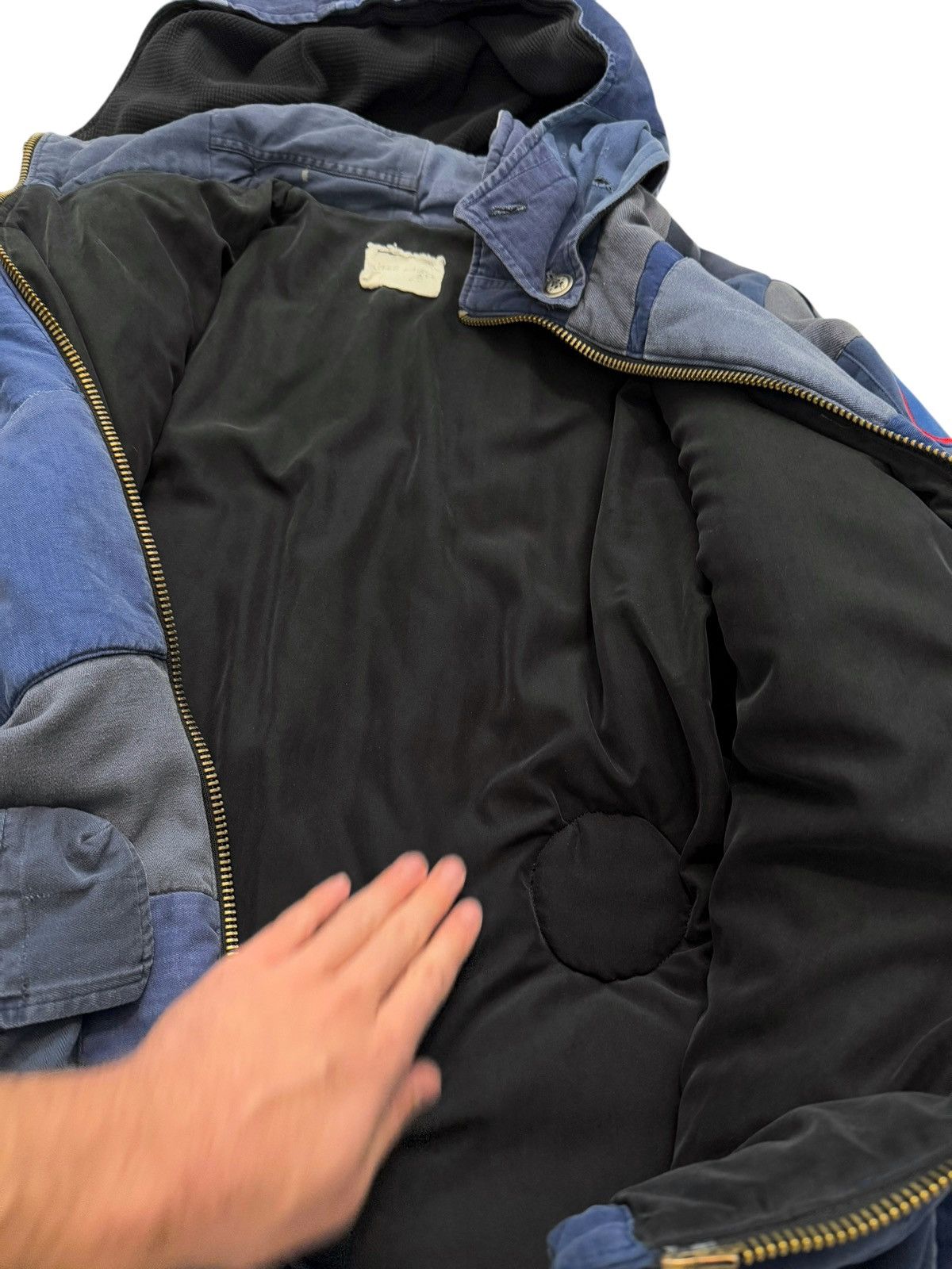 Greg Lauren Showroom Scrap French Workwear Patchwork Puffer Jacket Size US L / EU 52-54 / 3 - 17 Thumbnail