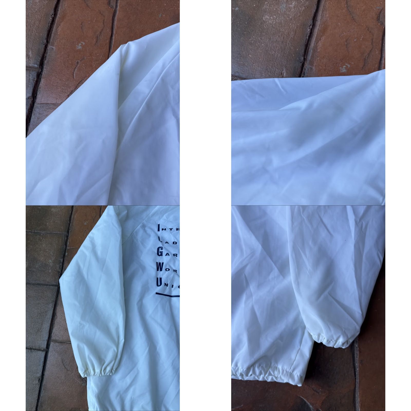 Vintage VINTAGE ILGWU Workers Union Employee Nylon Jacket XL White RARE - ILGWU - Jacket, Windbreaker, Unisex Adults, 80s, Logo, Button Closure Size US XL / EU 56 / 4 - 8 Thumbnail