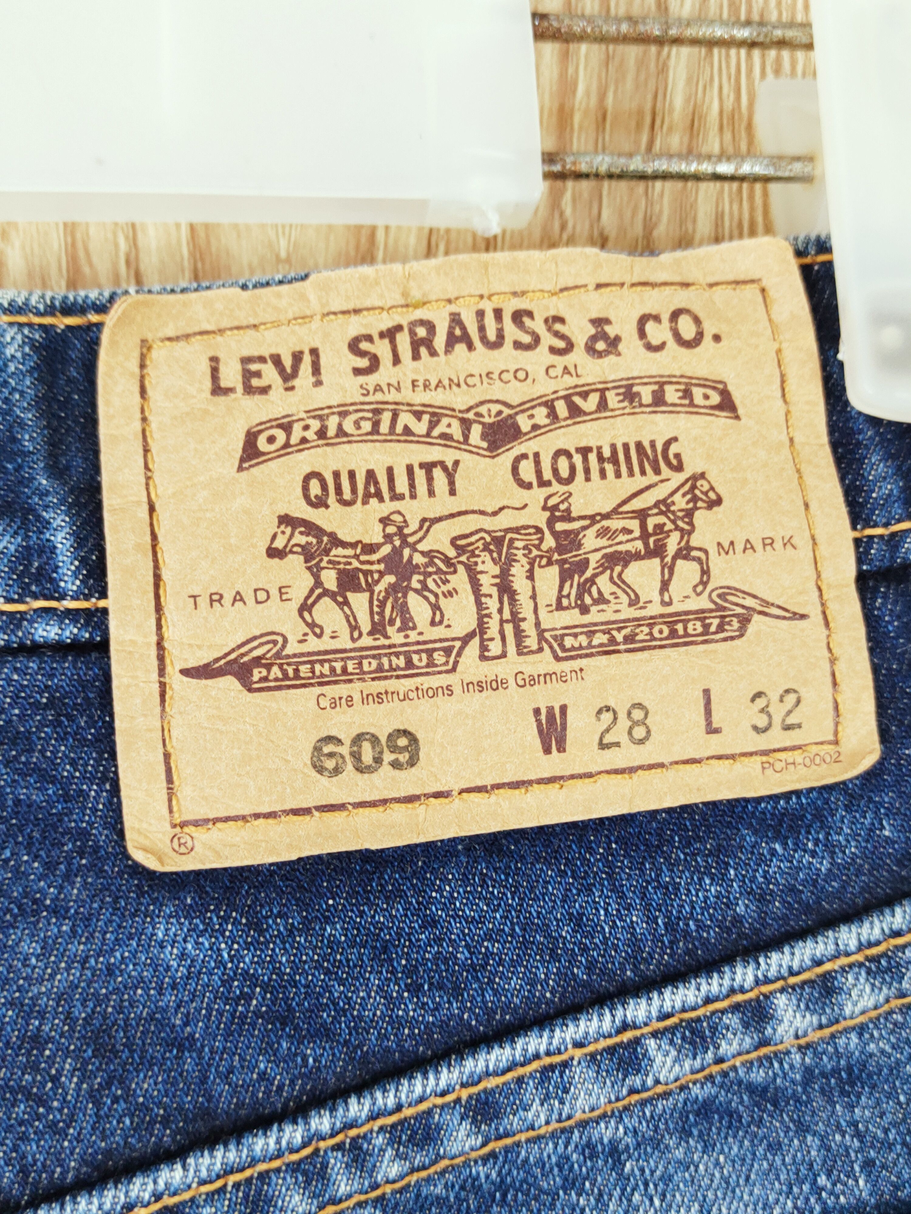 Levi's Levi's orange tag Dark Blue Distressed Ripped Jeans #W497 Size US 27 - 13 Thumbnail