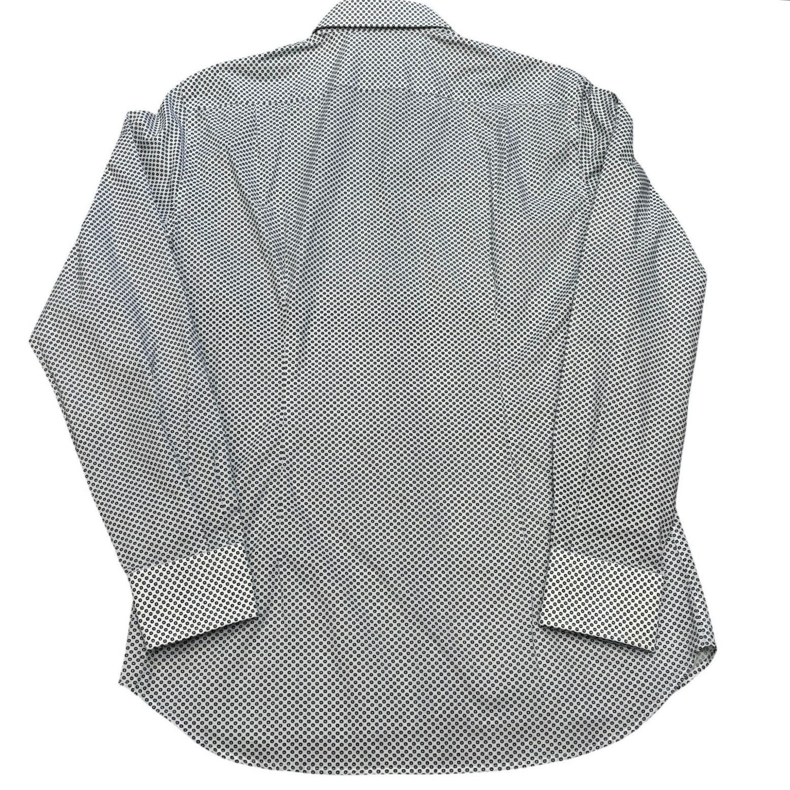 J.Lindeberg J.Lindeberg Slim Fit Shirt Medium White Blue Micro Medallion Size US M / EU 48-50 / 2 - 4 Thumbnail