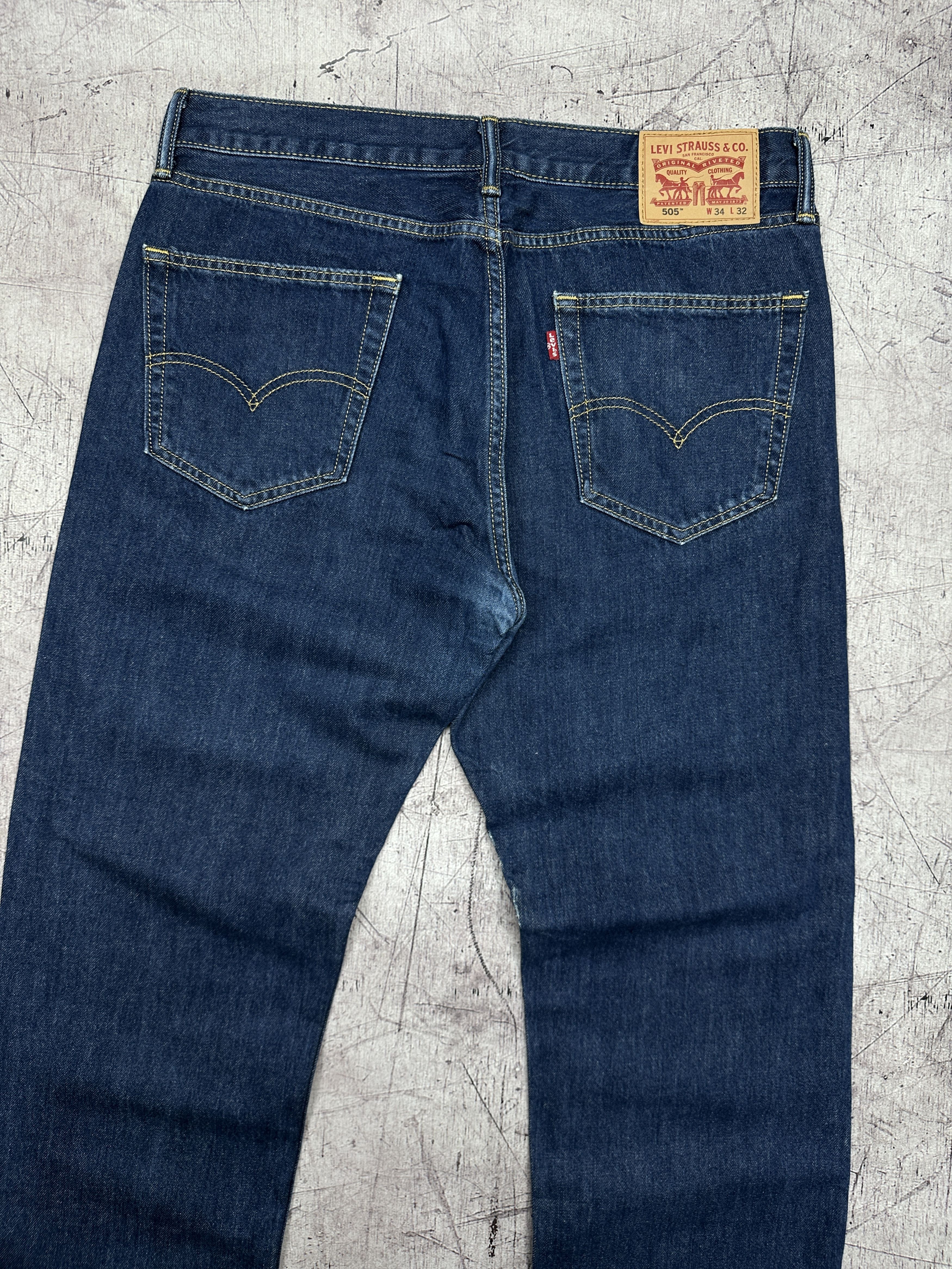 Levi's Levi's 505 Mens Denim Pants Jeans Size 34 x 32 Size US 34 / EU 50 - 2 Thumbnail