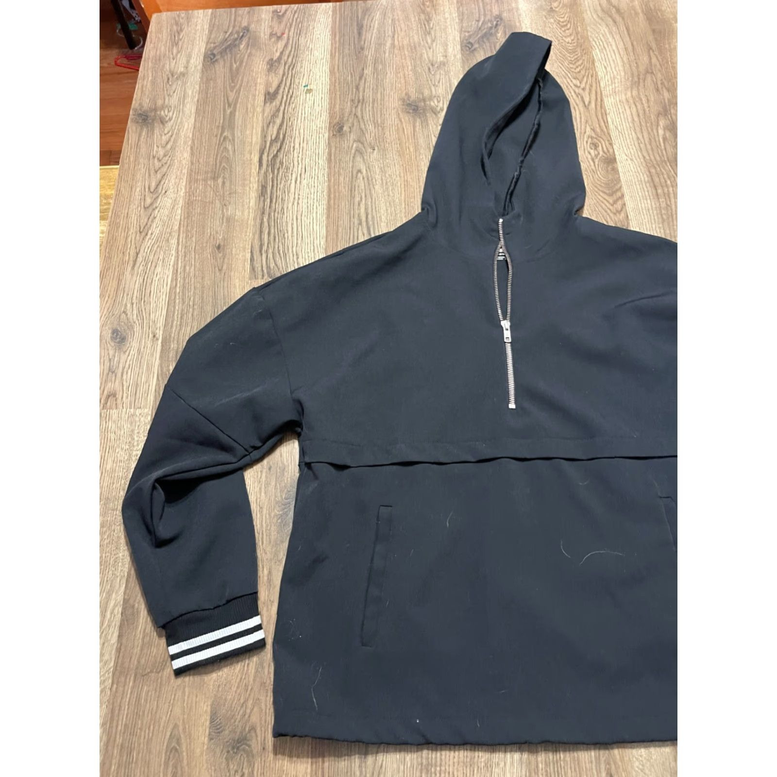 Avia Avia Hoodie Women's Size Medium Black Pullover 1/4 Zip Up Size M / US 6-8 / IT 42-44 - 4 Thumbnail