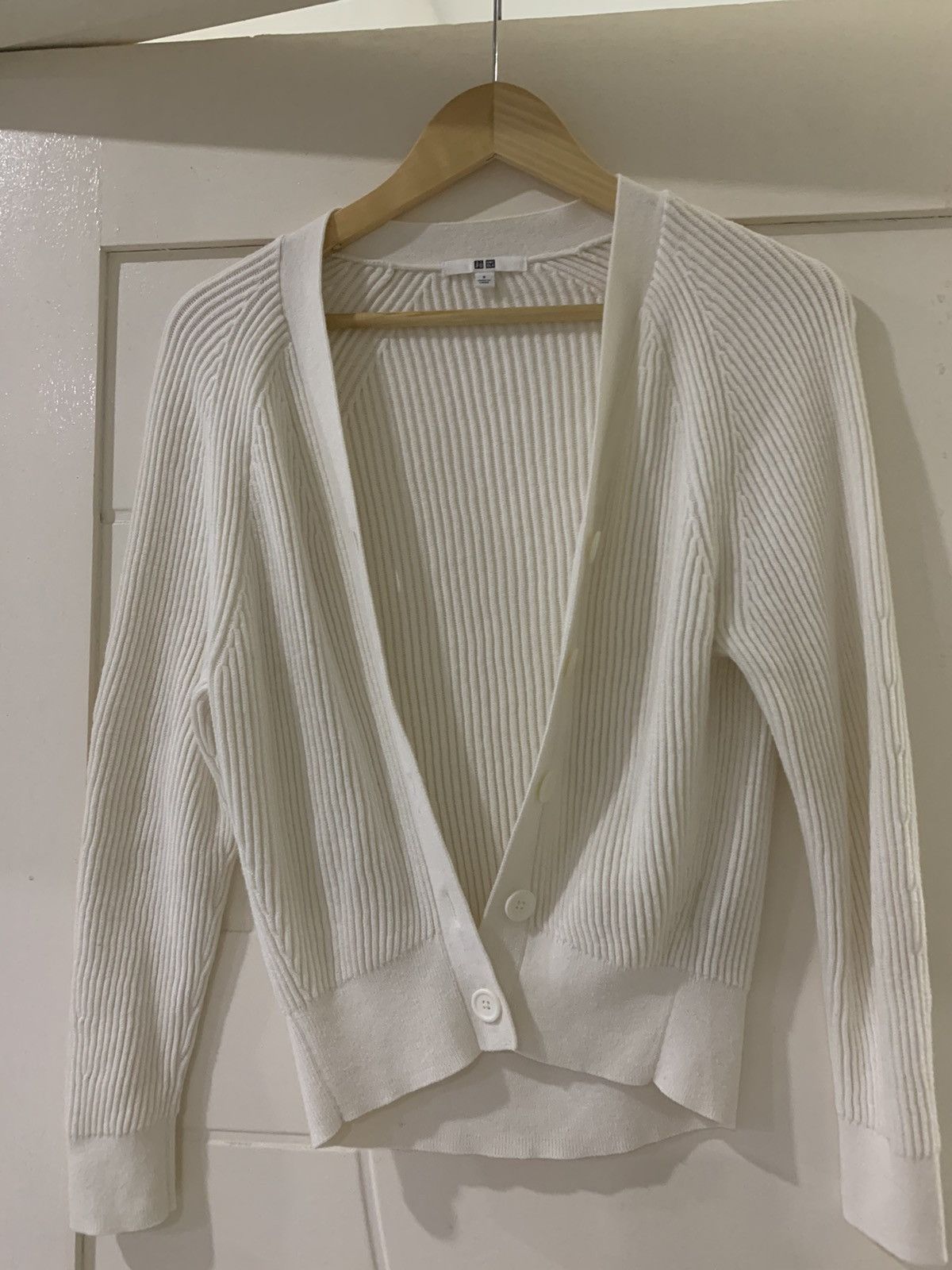 Japanese Brand × Uniqlo Japanese Brand Cardigan Pleated Knit by Uniqlo Size S / US 4 / IT 40 - 1 Thumbnail