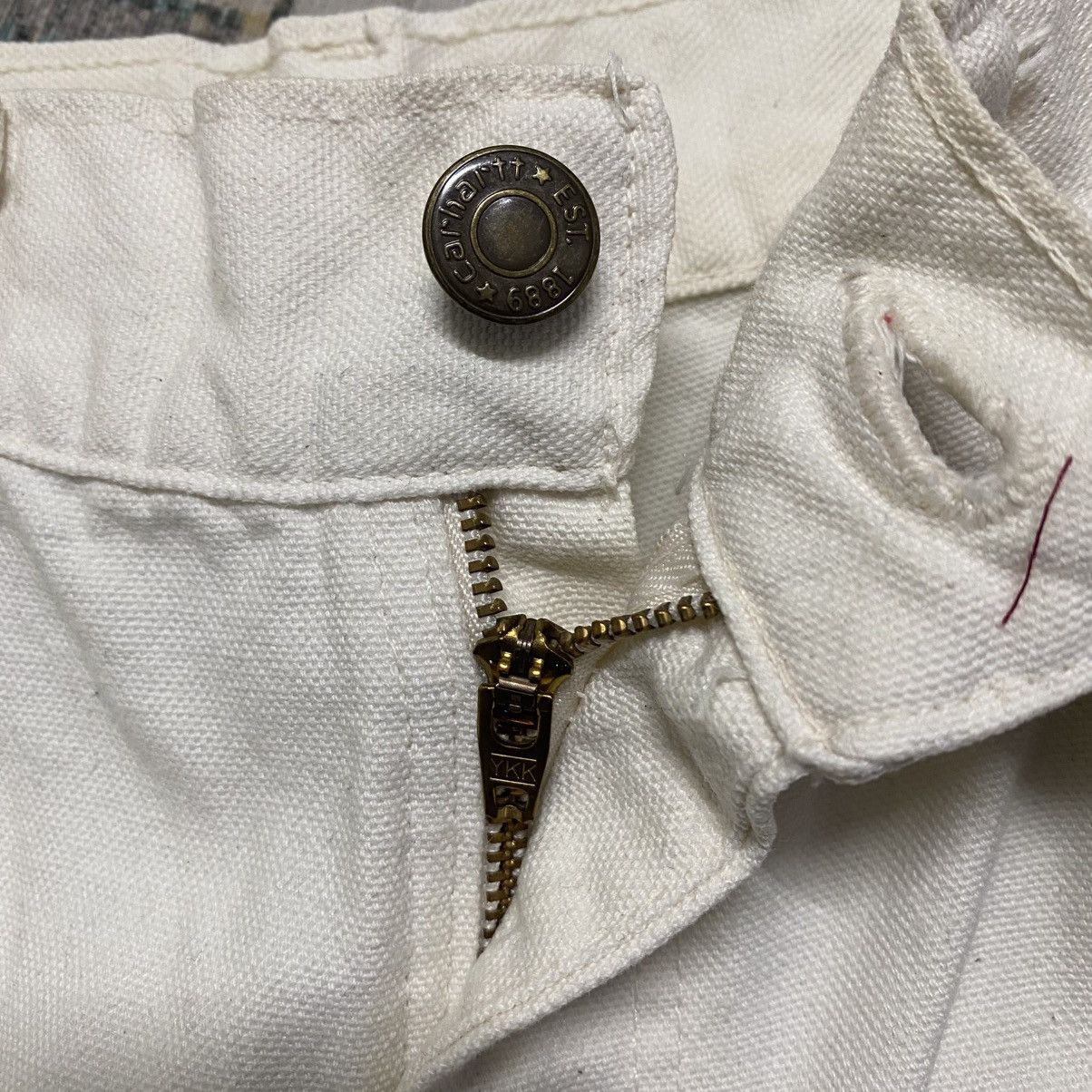 Carhartt Vintage Carhartt White Duck Canvas Carpenter Pants Size US 29 - 18 Thumbnail