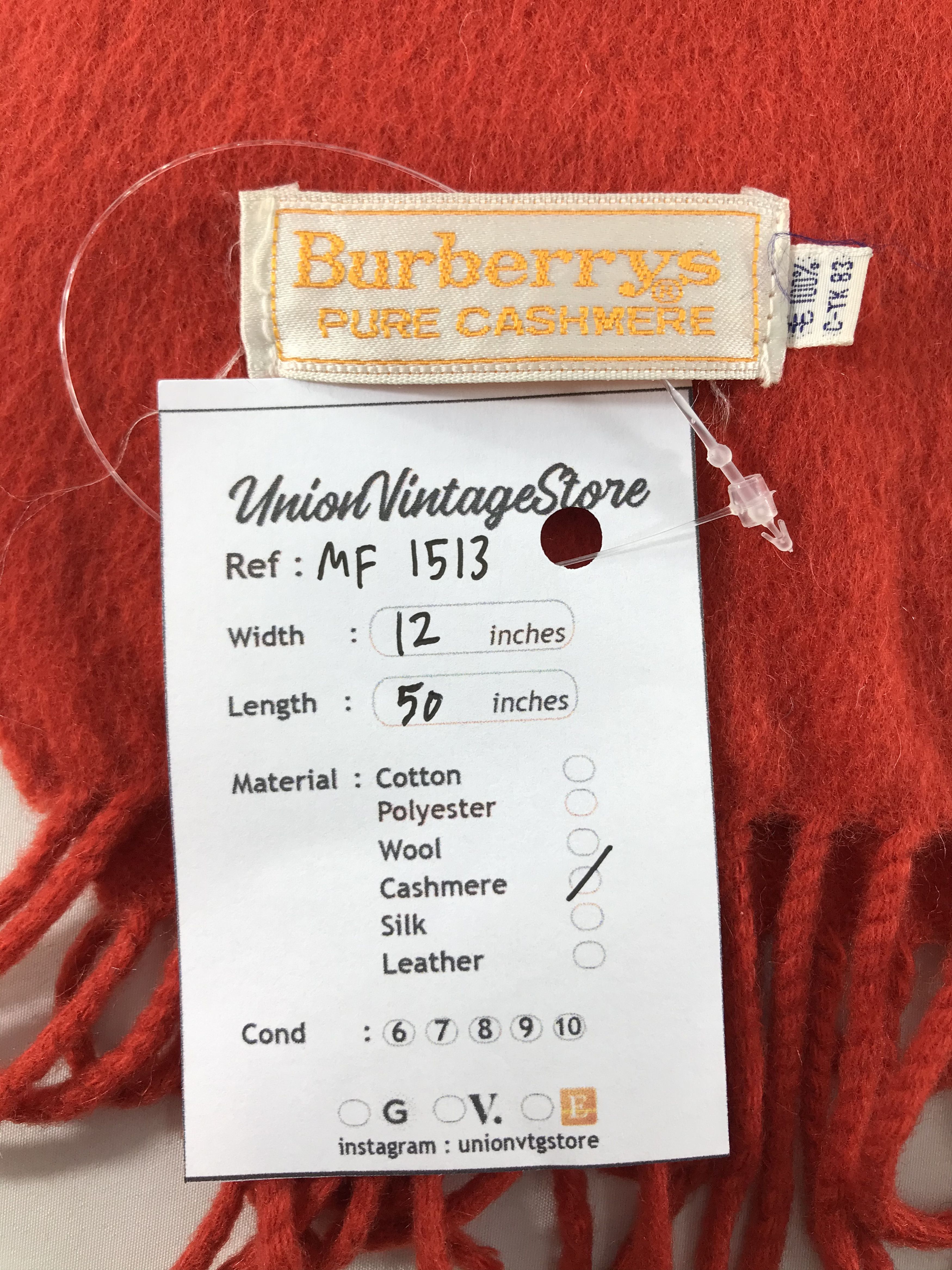 Burberry Vintage Burberry Scarf/Muffler/Neckwear MF1513 Size ONE SIZE - 6 Thumbnail