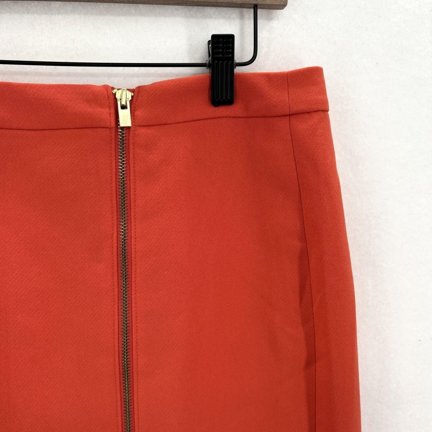 Talbots Talbots Skirt Womens 12 Orange Zip Front Pencil Lined Stretch Workwear Career Size 34" / US 12 / IT 48 - 2 Thumbnail