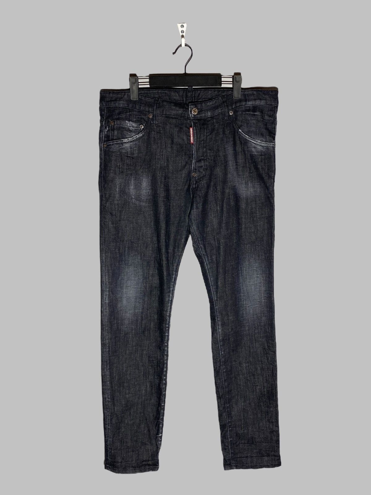 Dsquared2 🔥 DSQUARED2 BLACK WASHED JEANS SLIM TAPERED Y2K VIBES Size US 40 / EU 56 - 1 Thumbnail